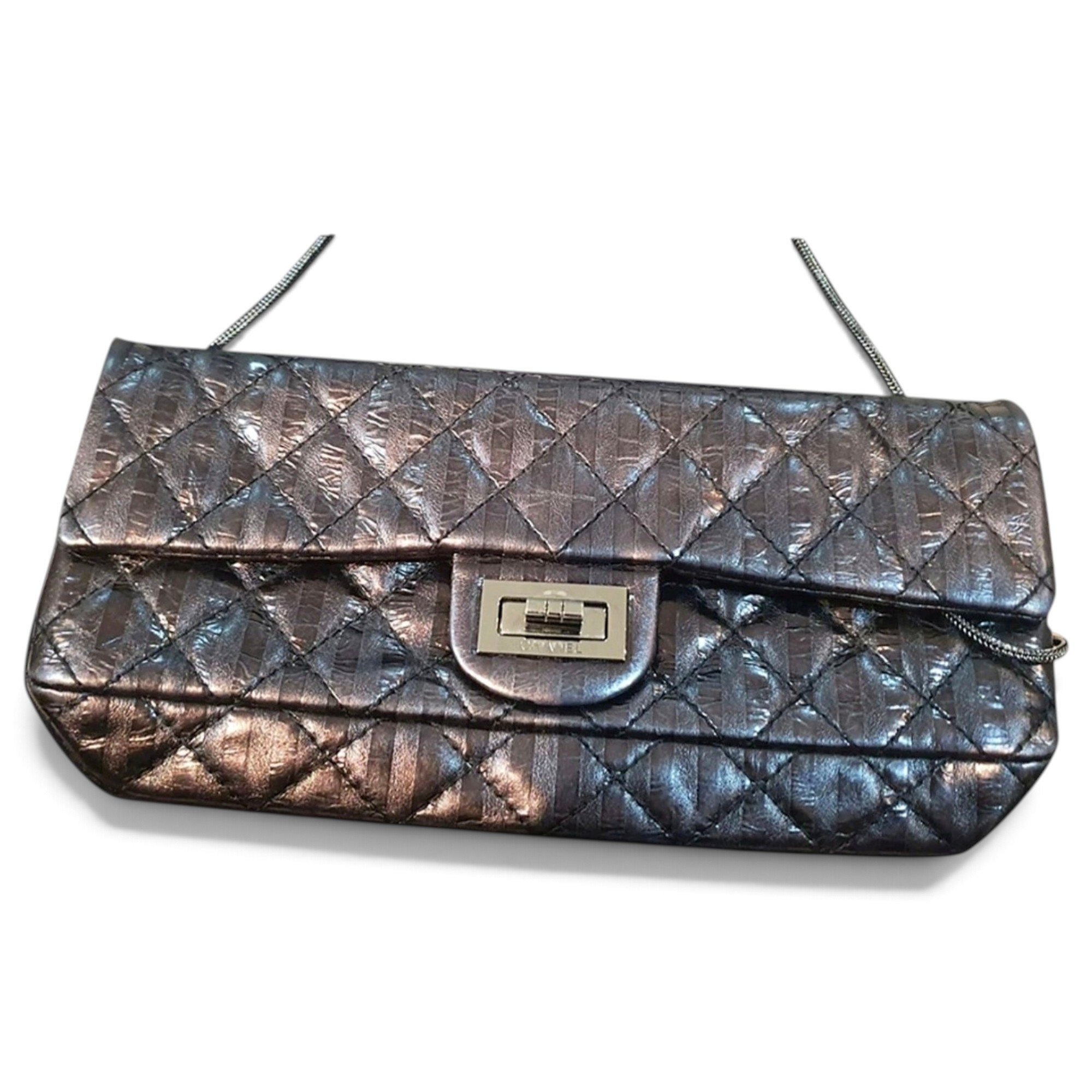 Leather clutch bag