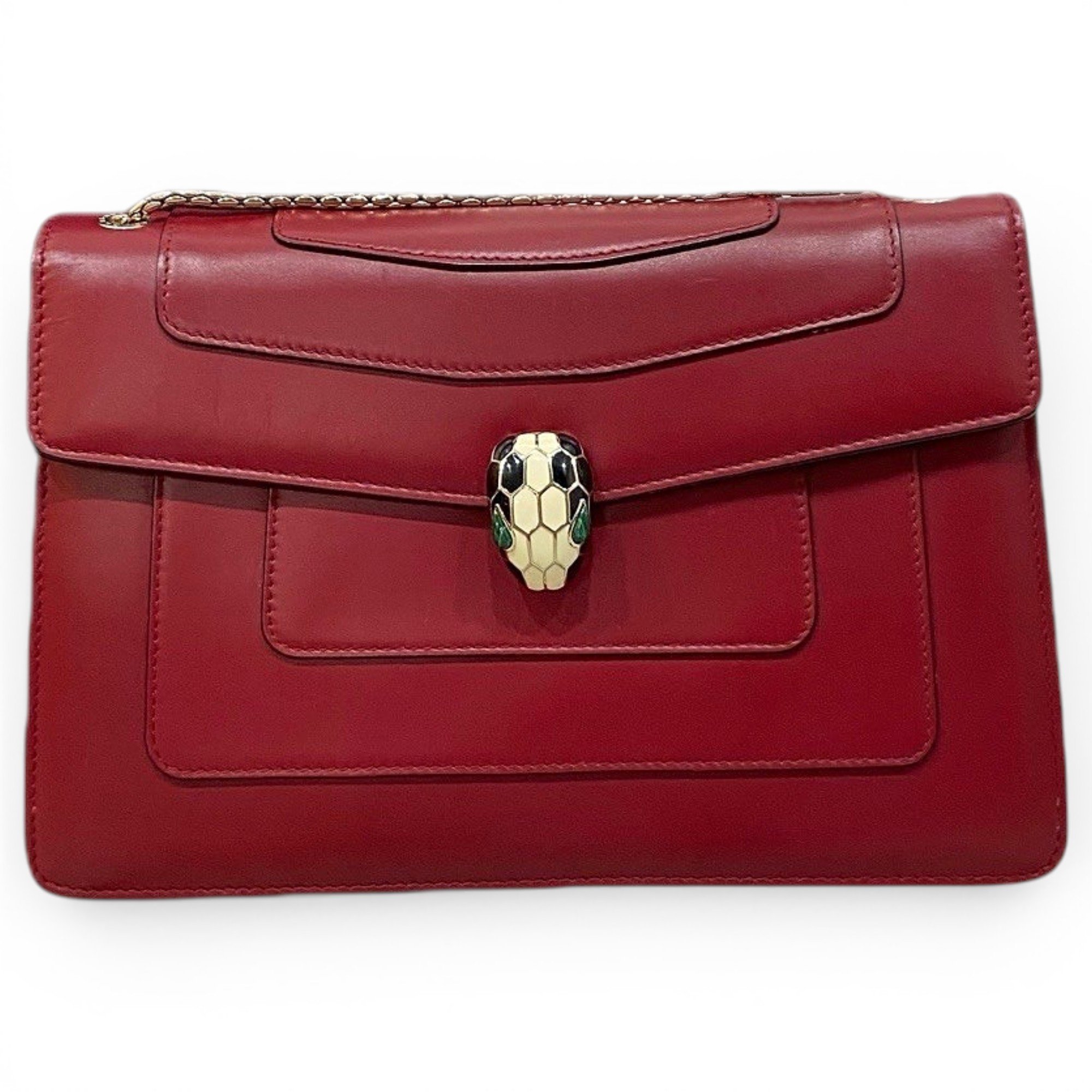 Serpenti leather handbag