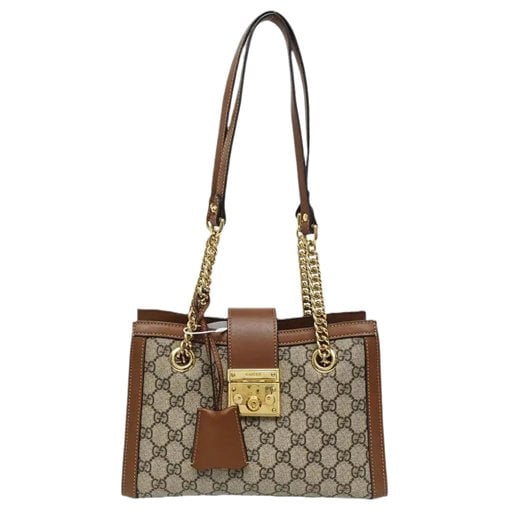 Padlock leather handbag