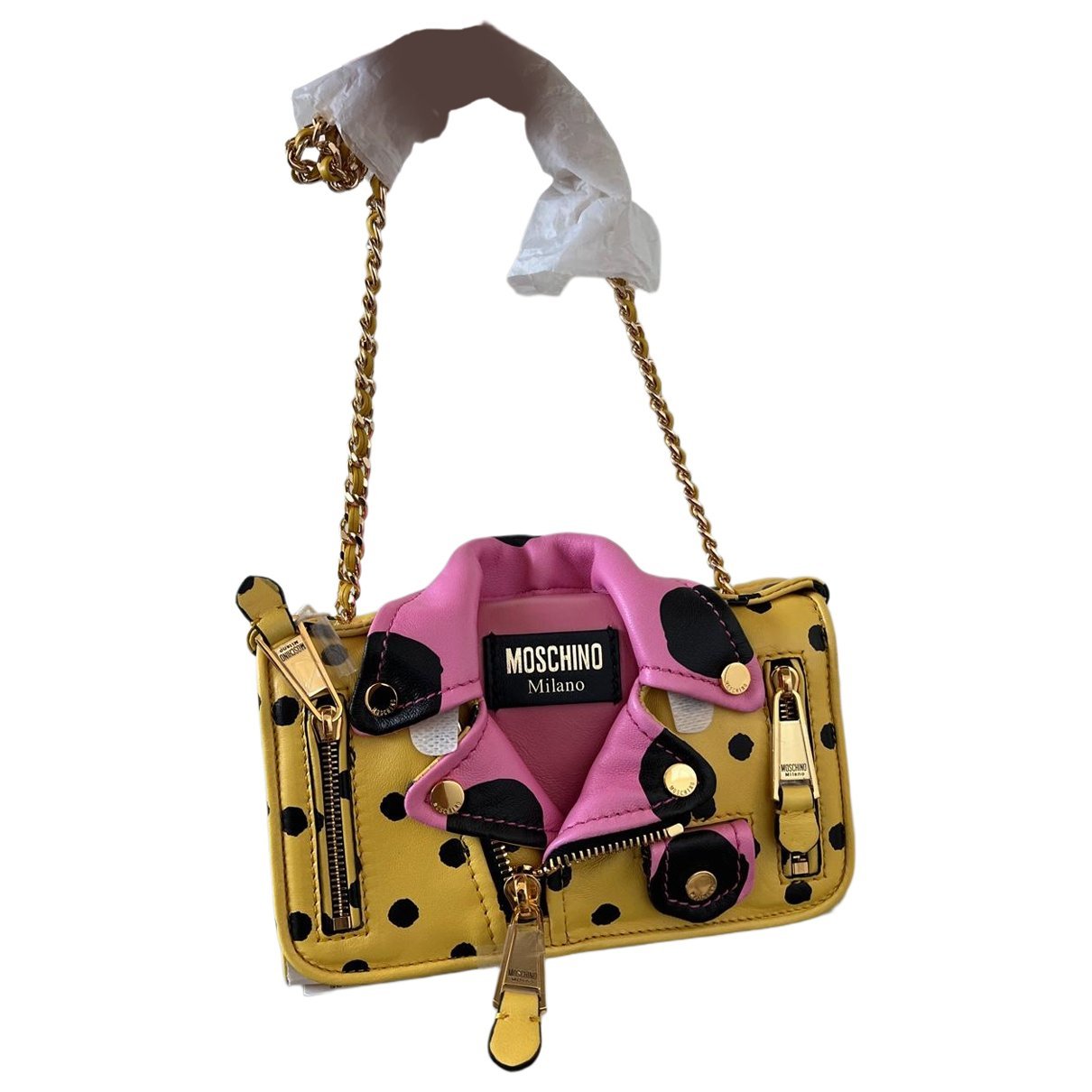 Moschino Biker leather crossbody bag