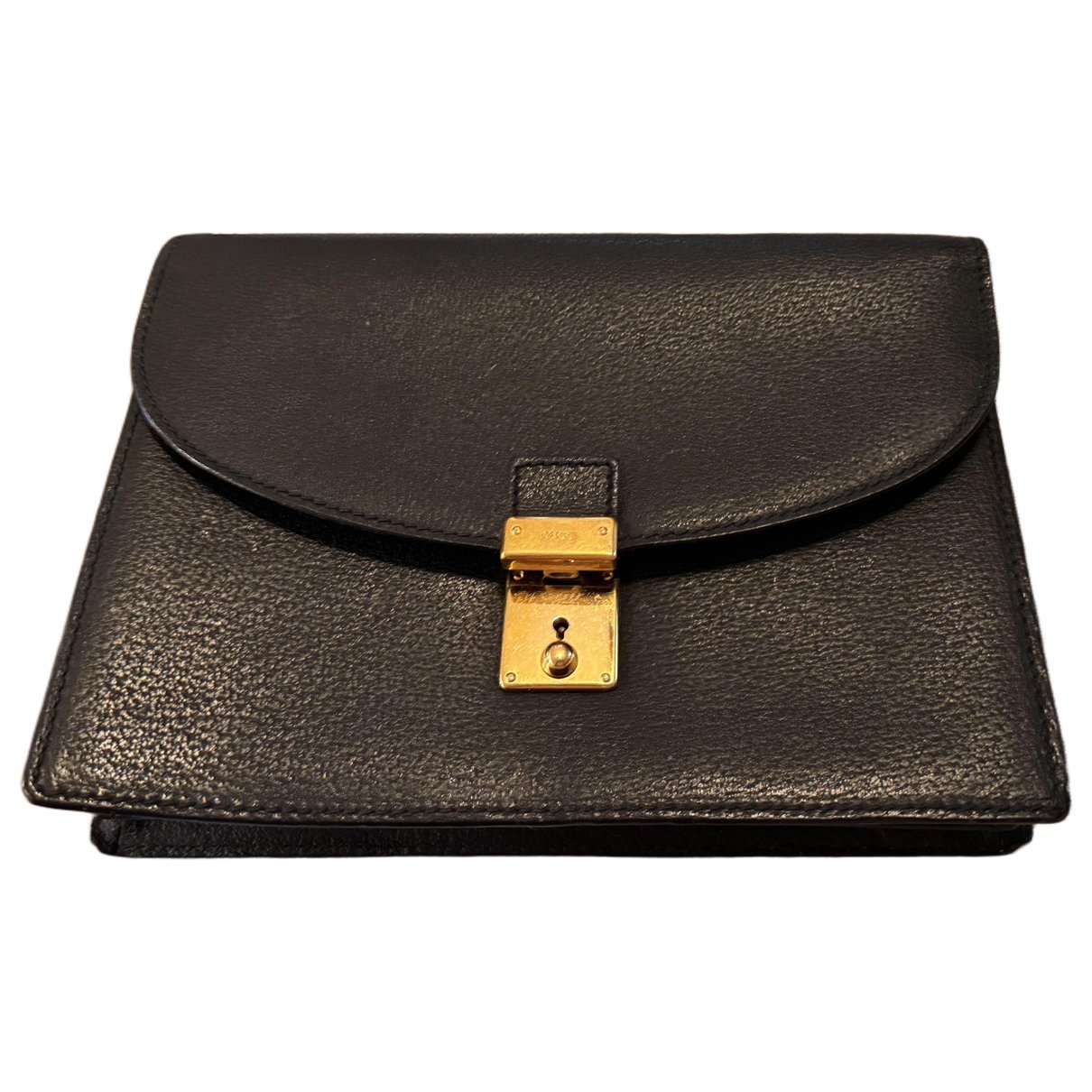 Leather clutch bag