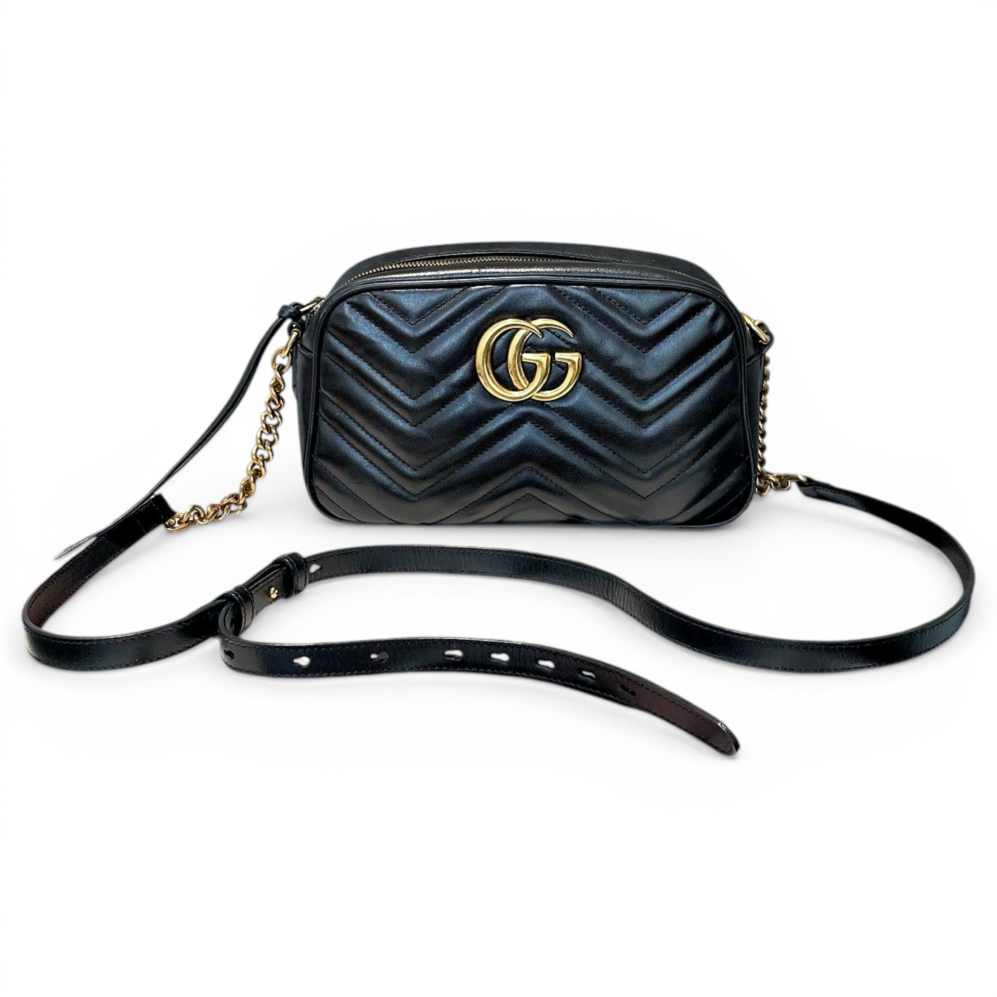 GG Marmont Triple zip leather handbag