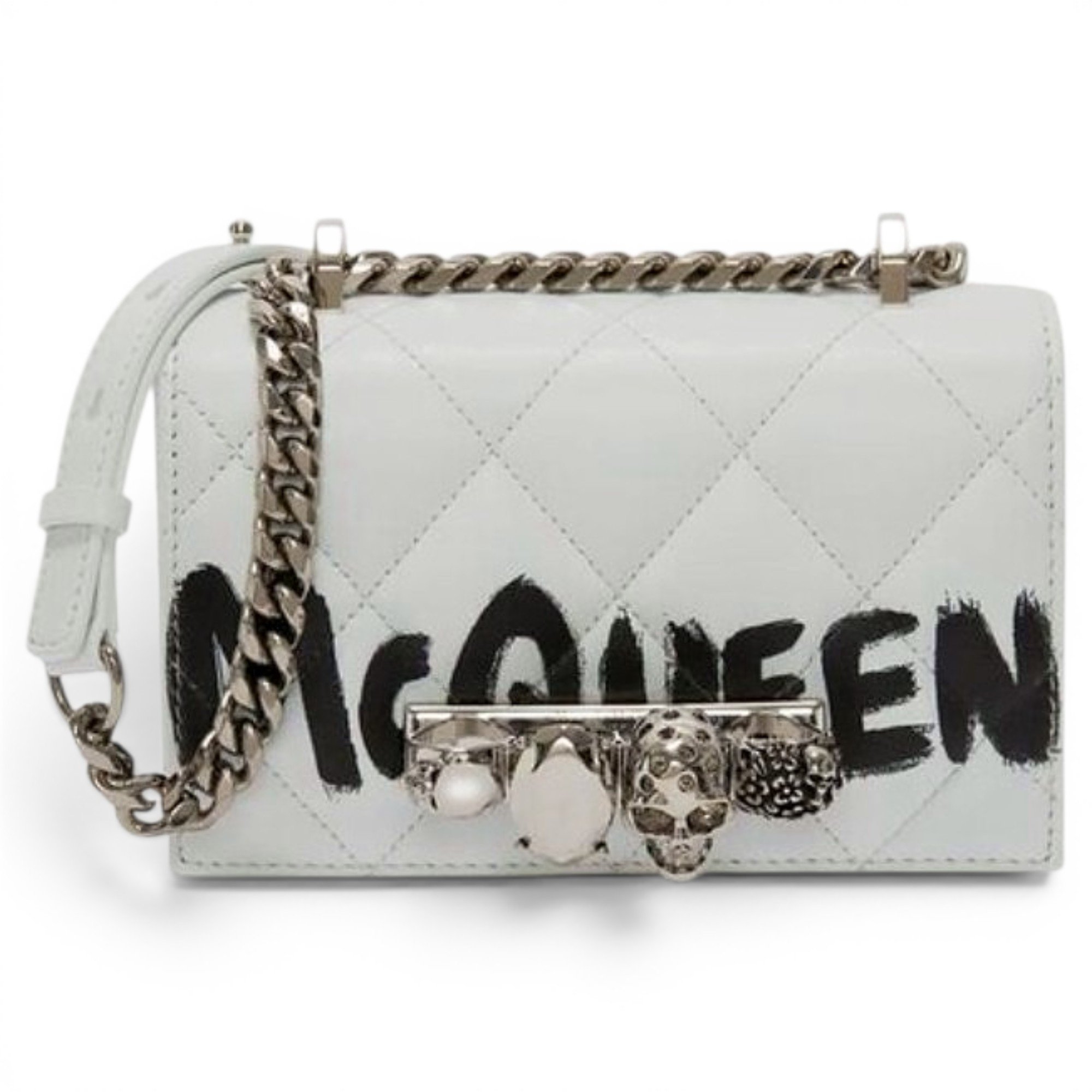 Skull leather handbag