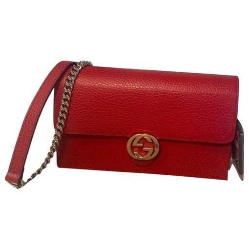 Interlocking leather handbag