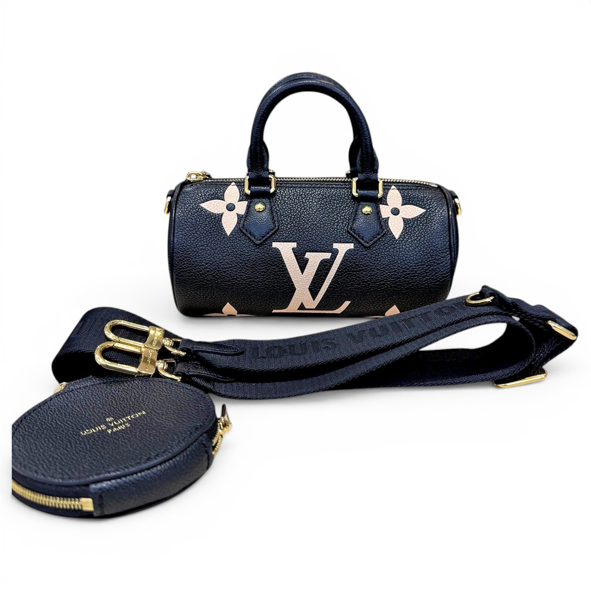 Papillon BB leather handbag