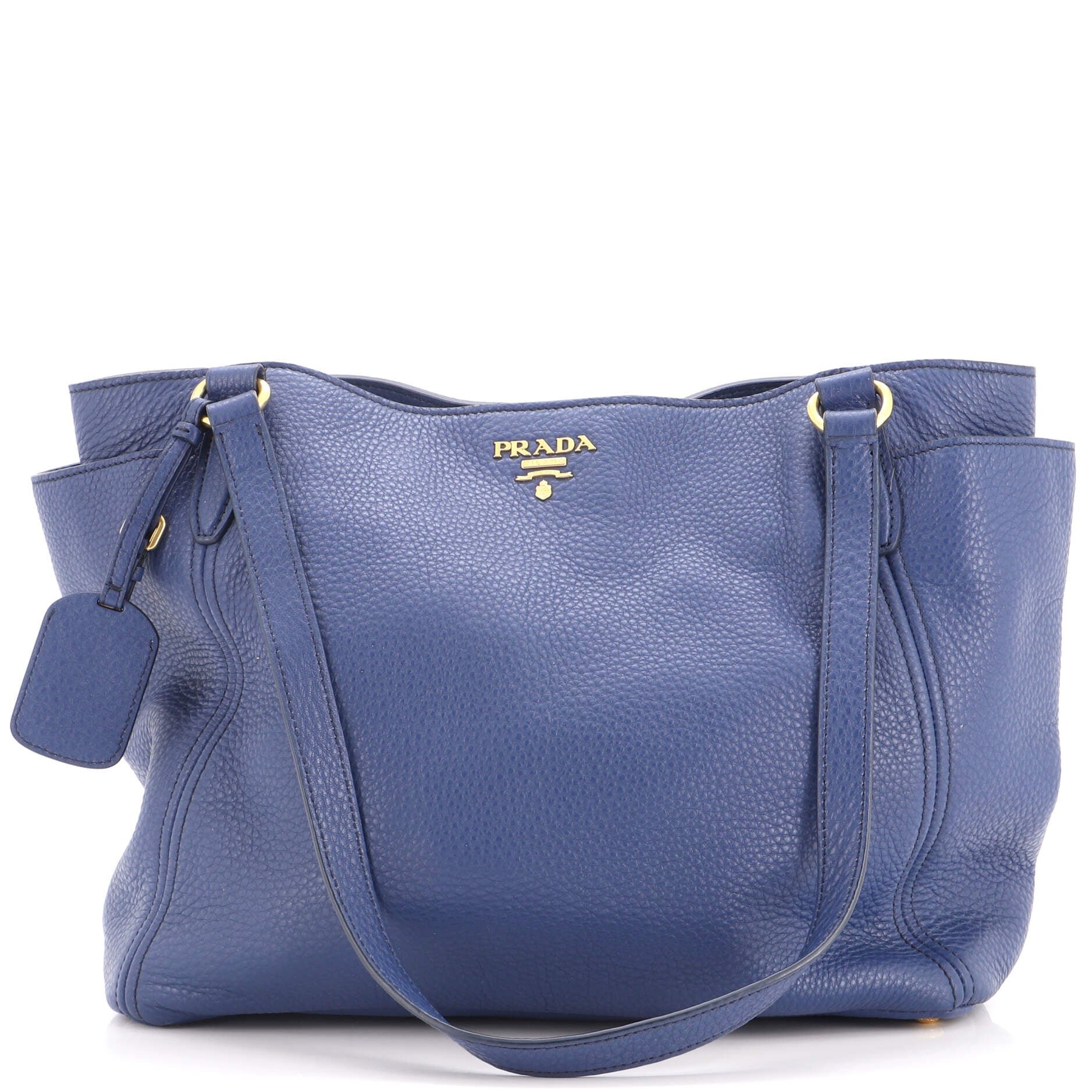 Side Pocket Tote Vitello Daino Medium