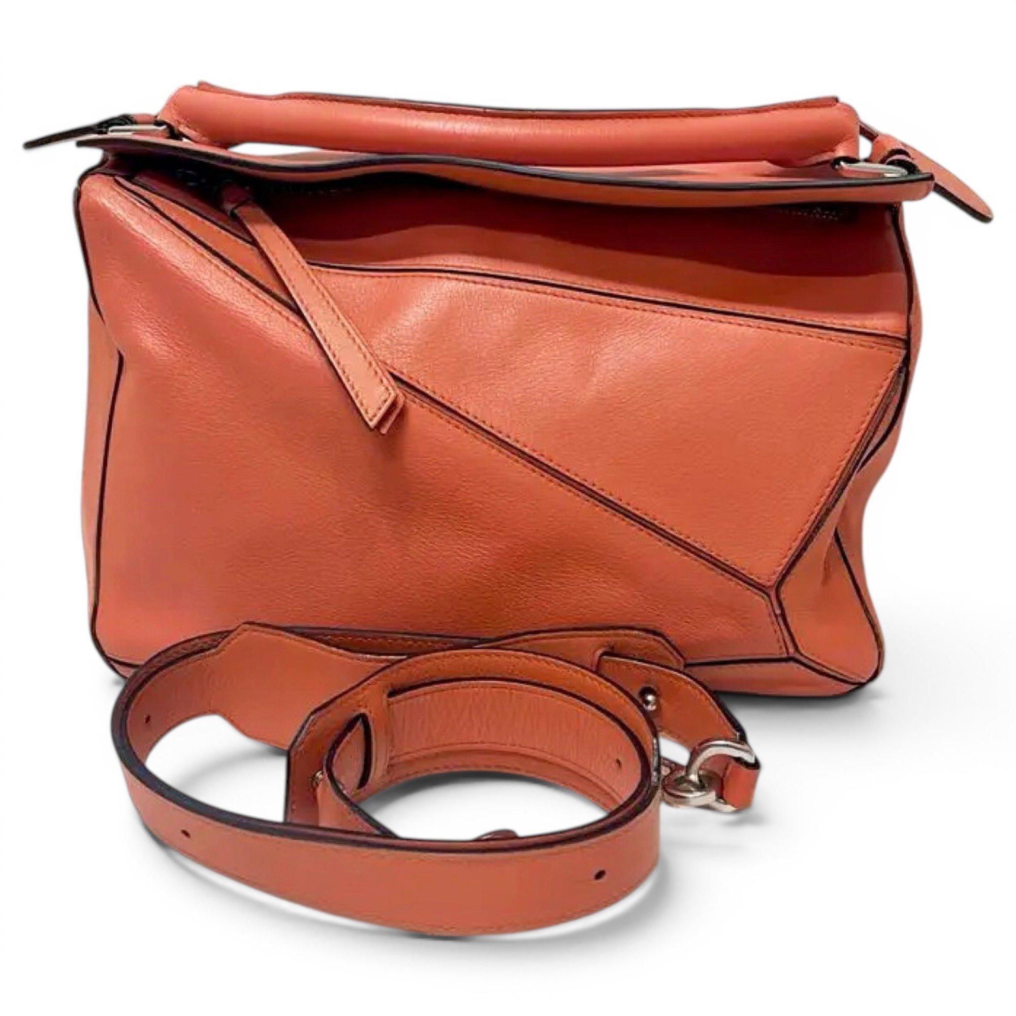 Puzzle leather crossbody bag
