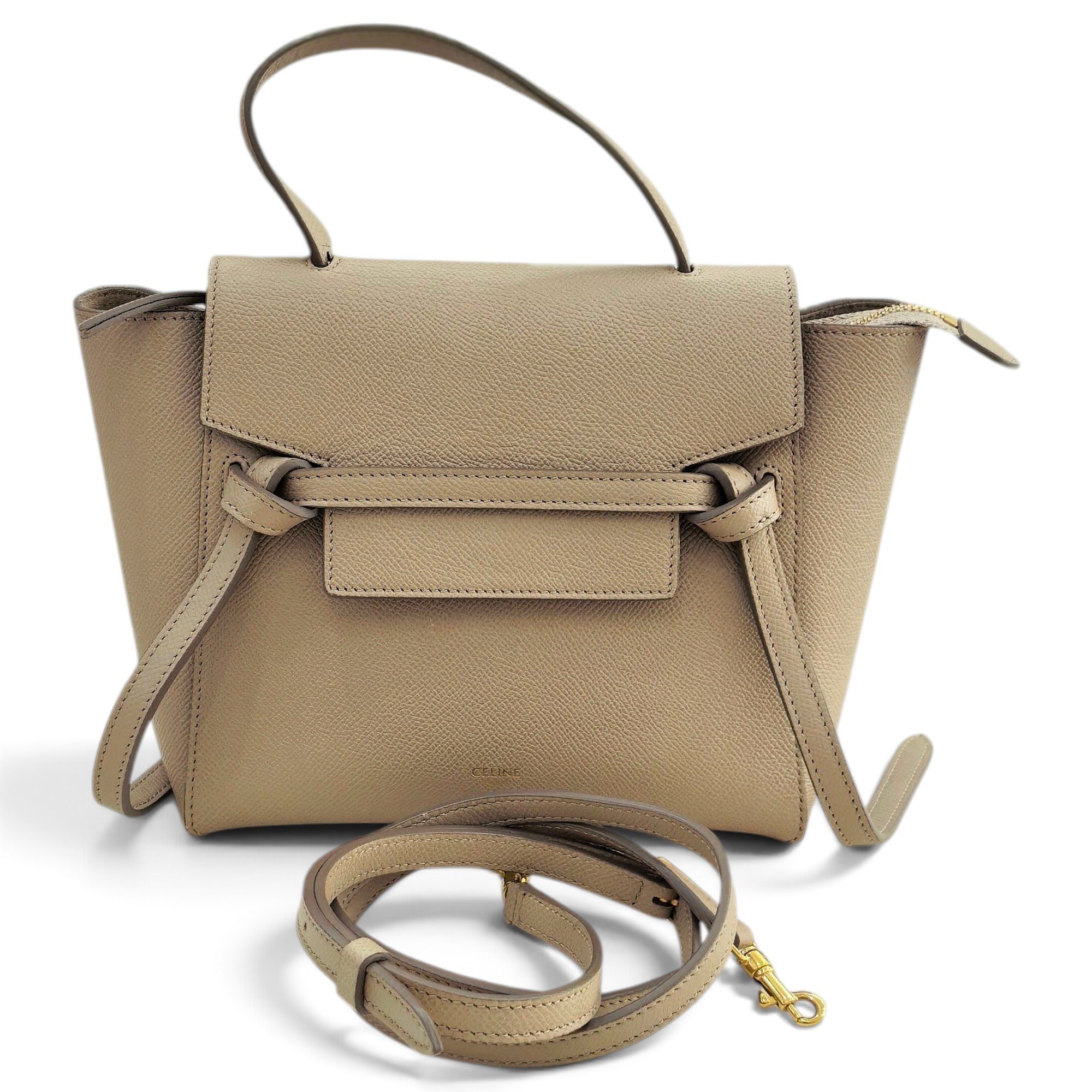 Belt leather handbag