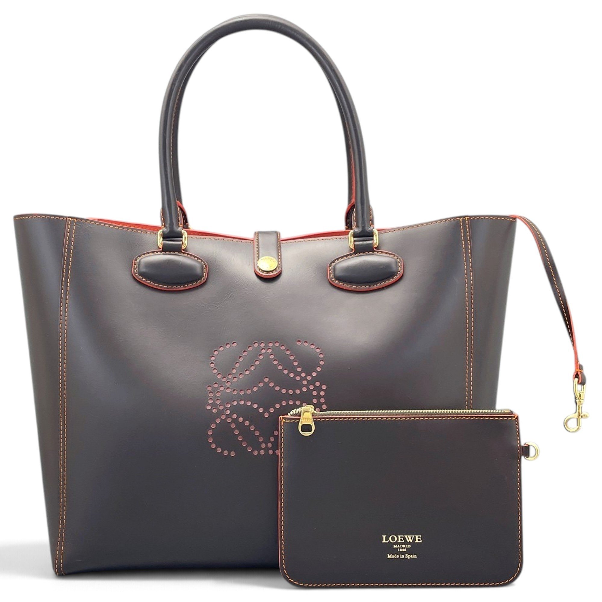 Anagram leather tote