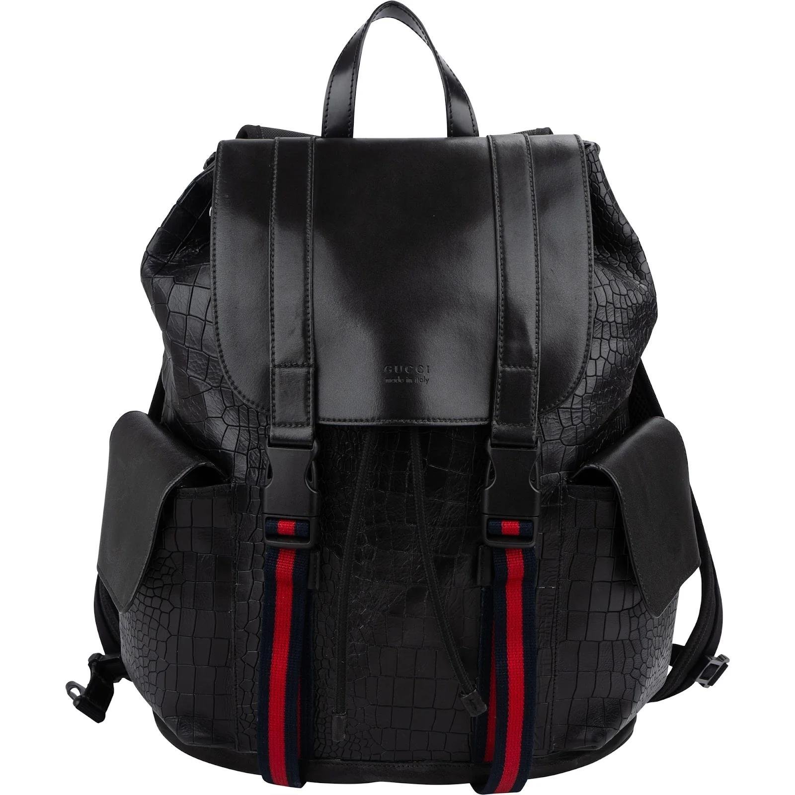 Lady Web leather backpack
