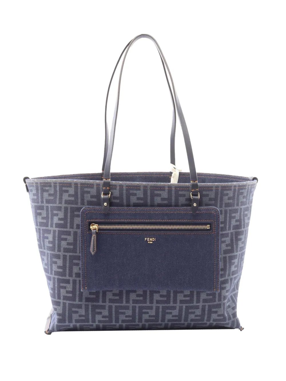 2010-2026 Medium Zucca Denim Reversible Roll tote bag