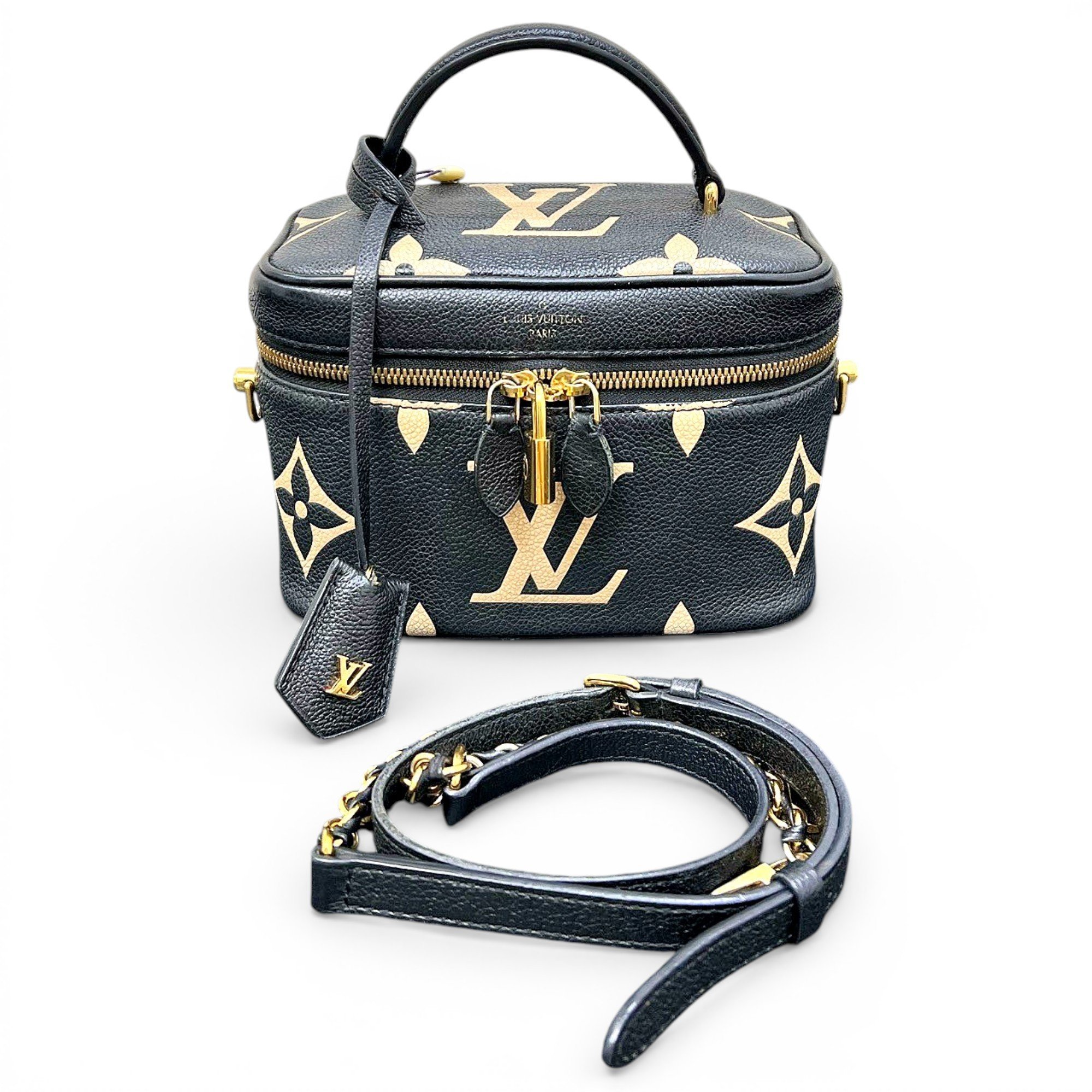 Vanity leather handbag