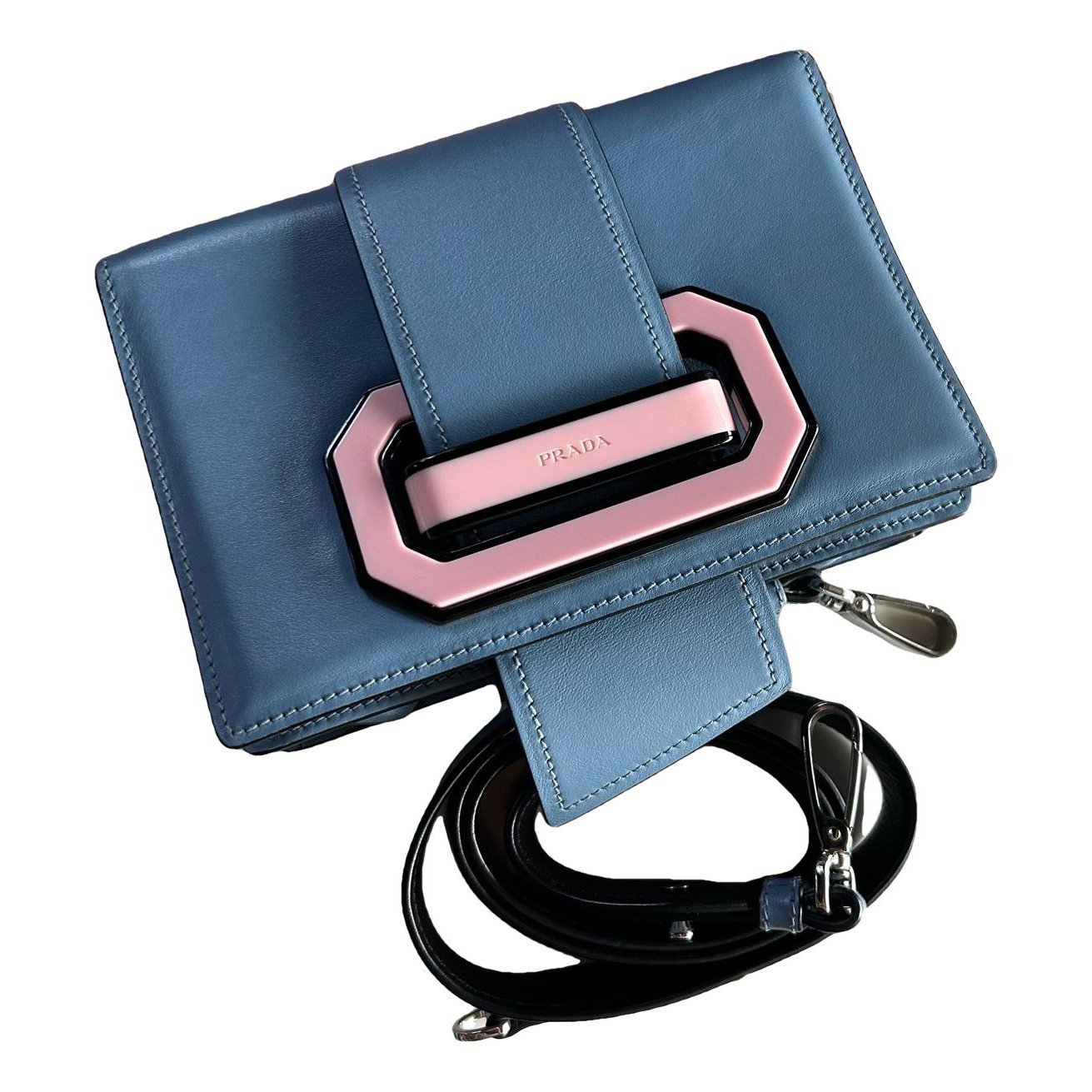 Ribbon leather handbag