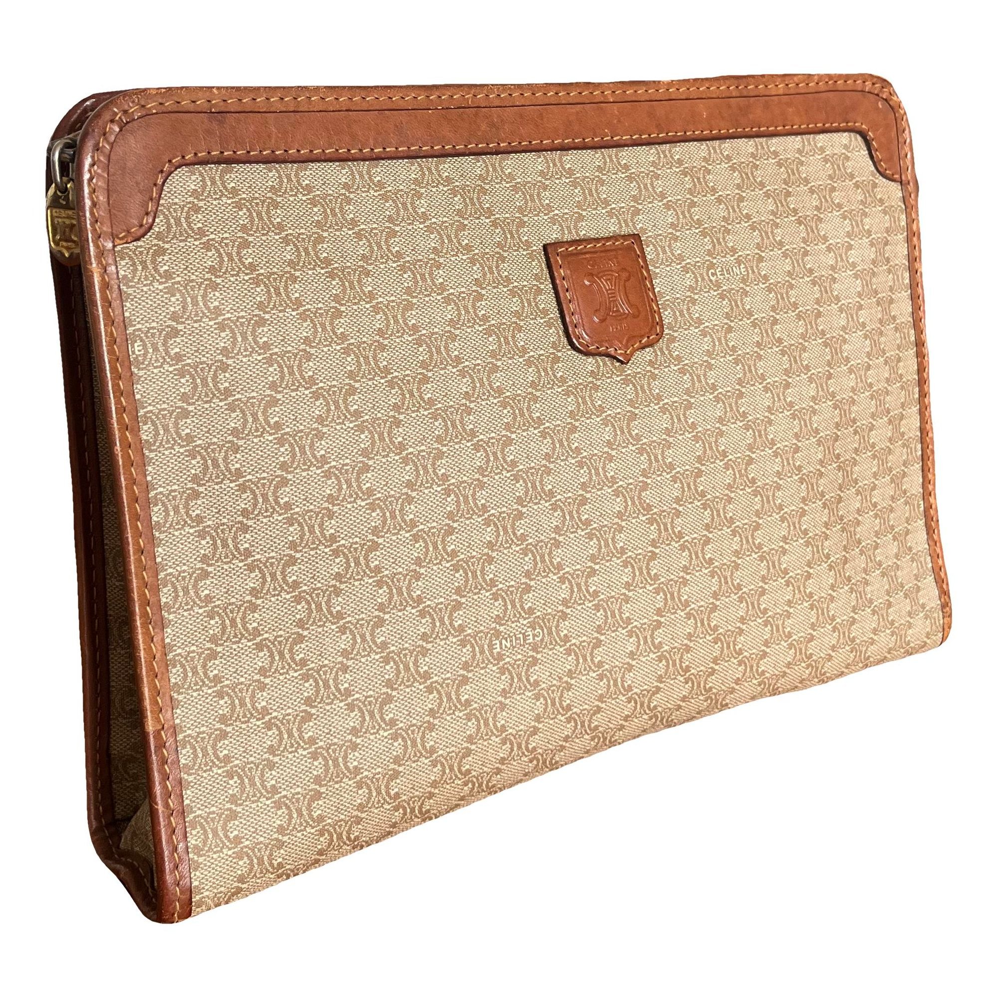 Leather clutch bag