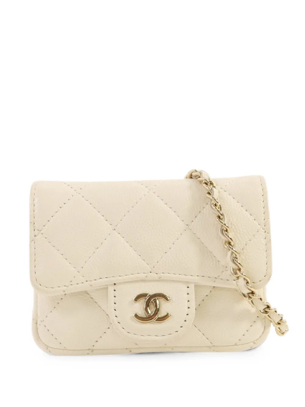 quilted CC turn-lock shoulder bag