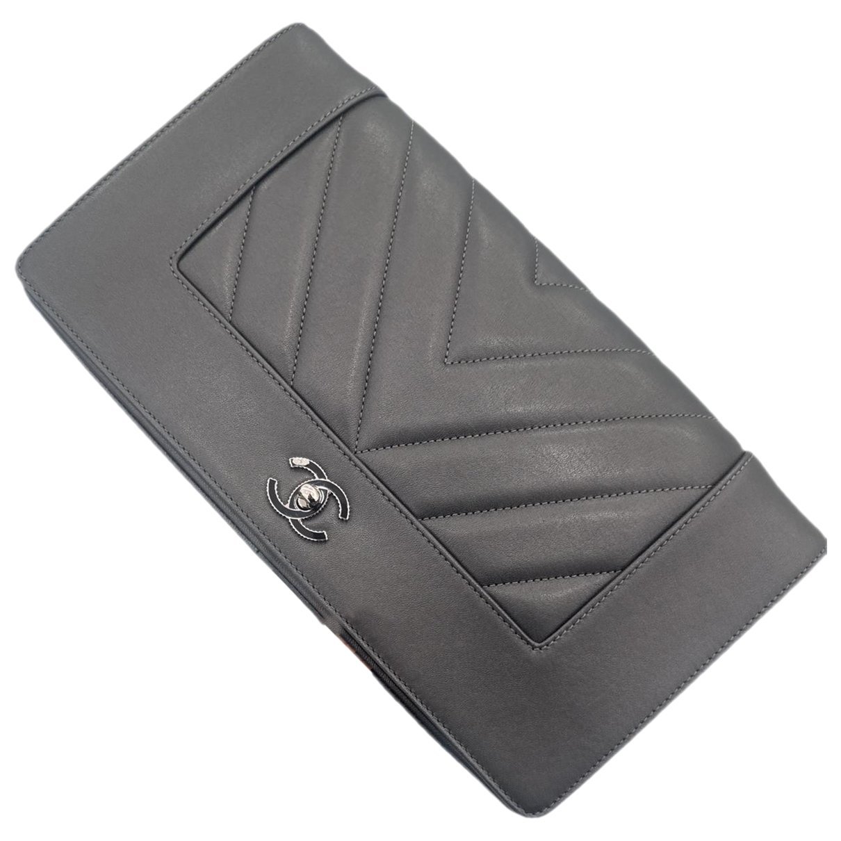 Leather clutch bag