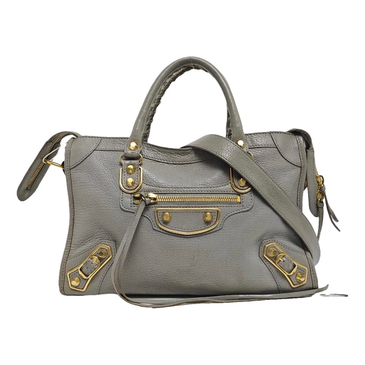 City leather handbag