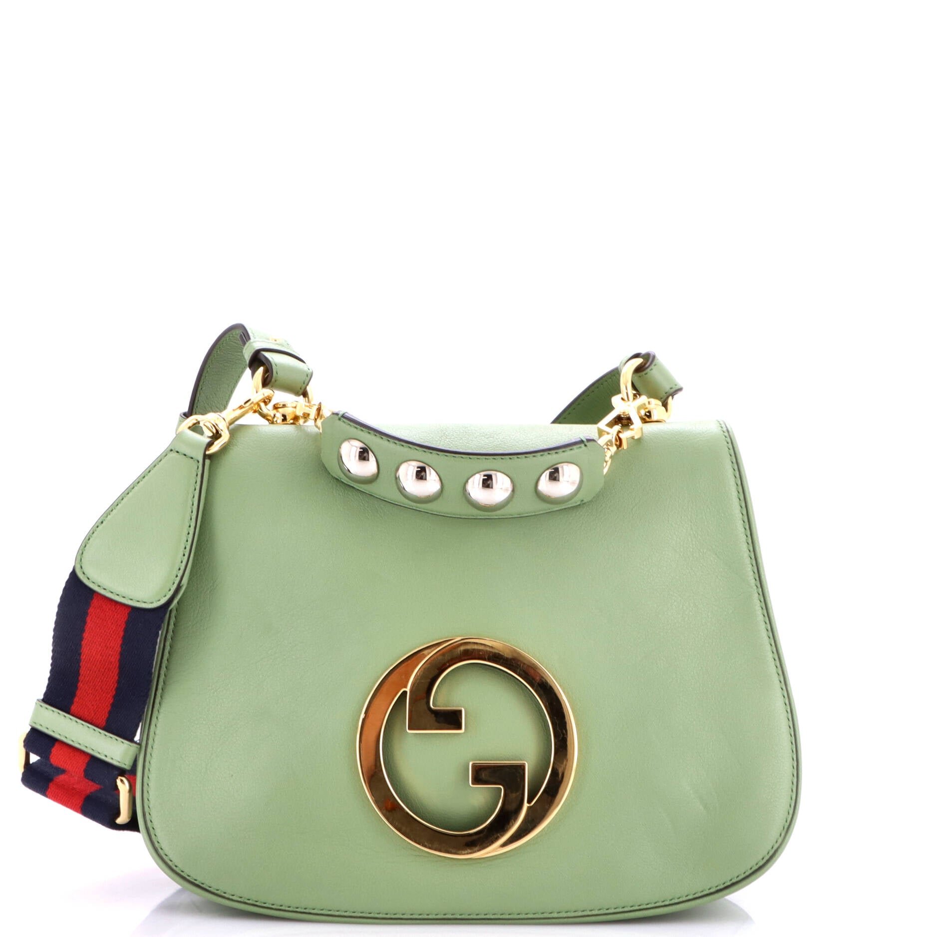 Web Blondie Shoulder Flap Bag Leather Medium