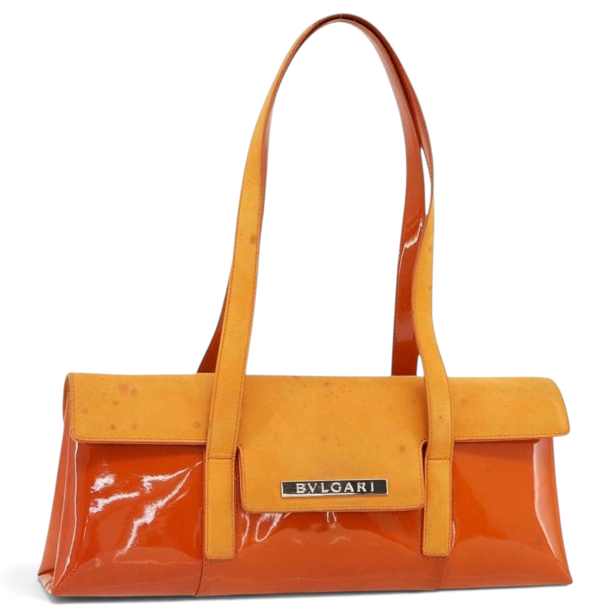 Patent leather handbag