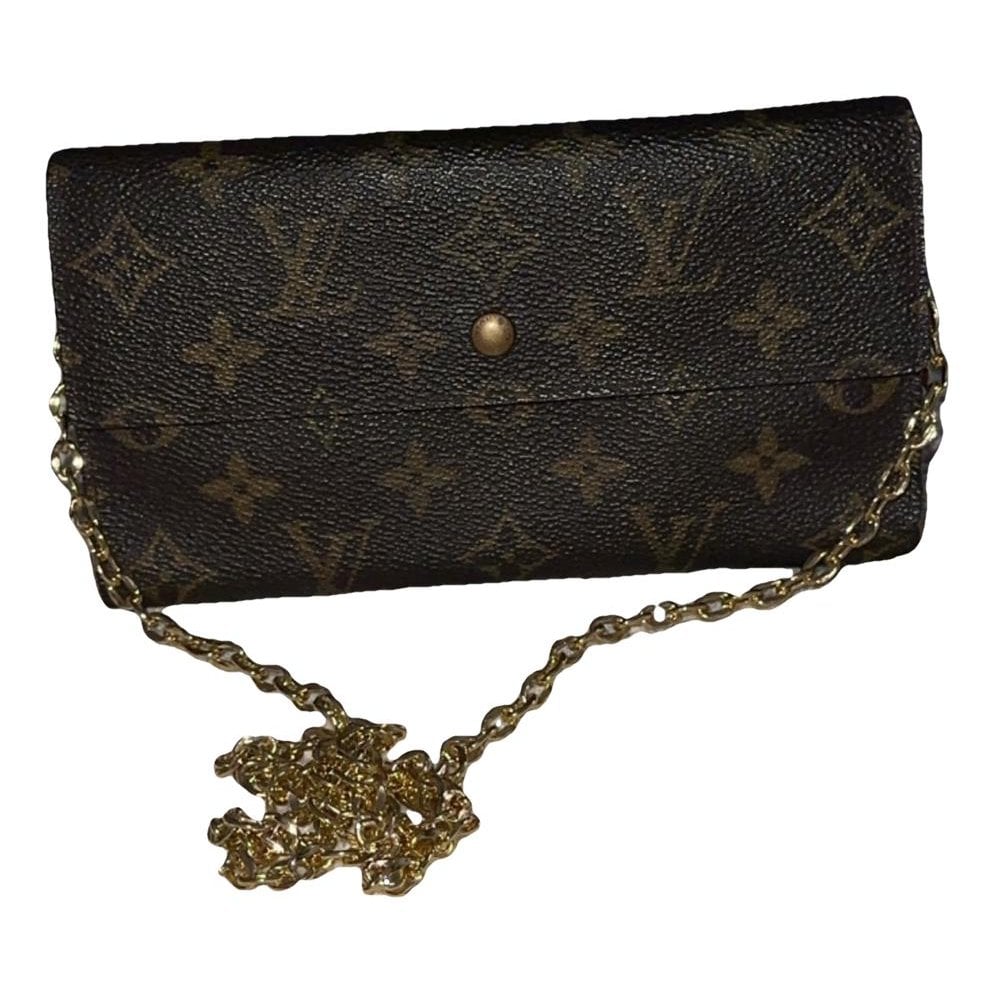 Leather clutch bag