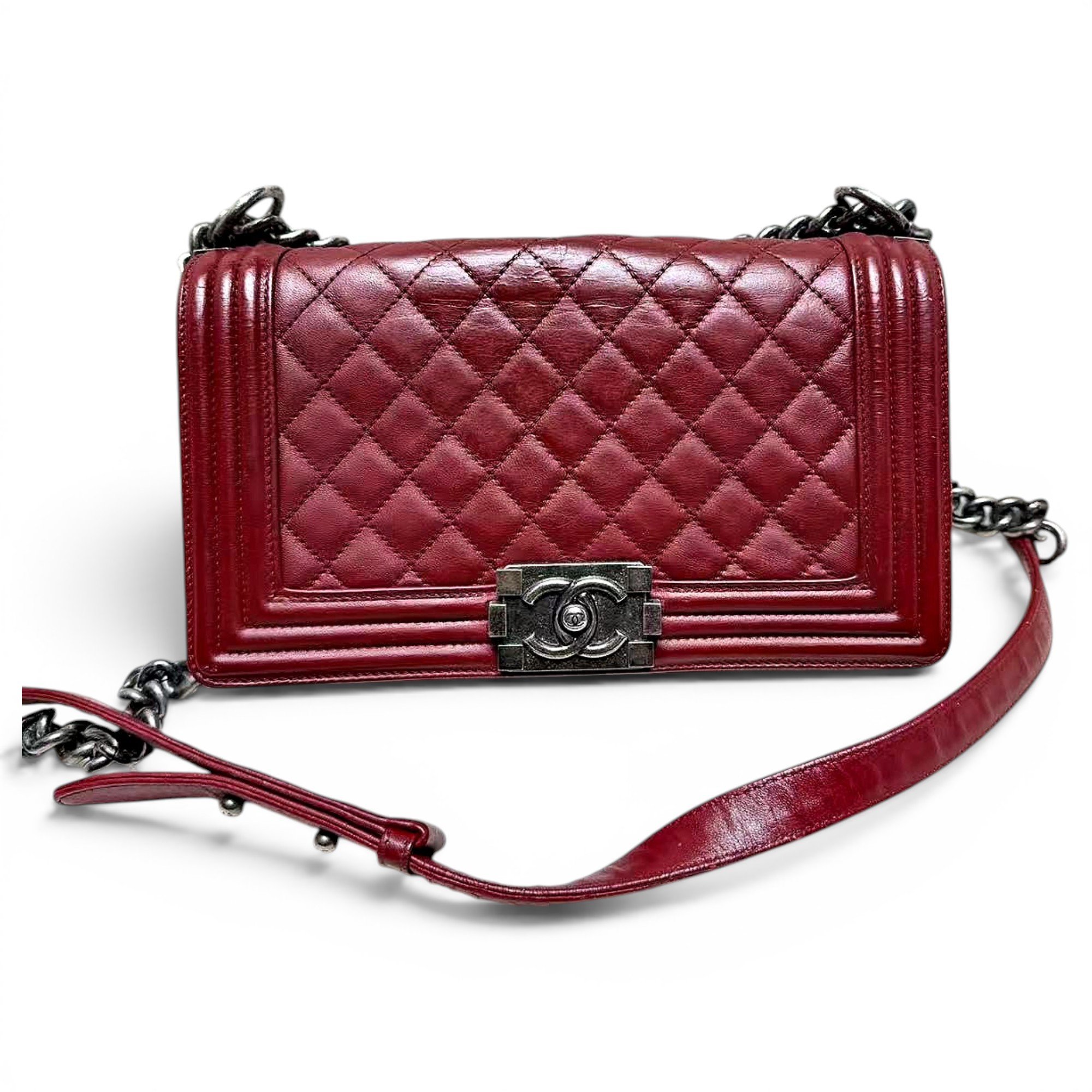 Boy patent leather crossbody bag