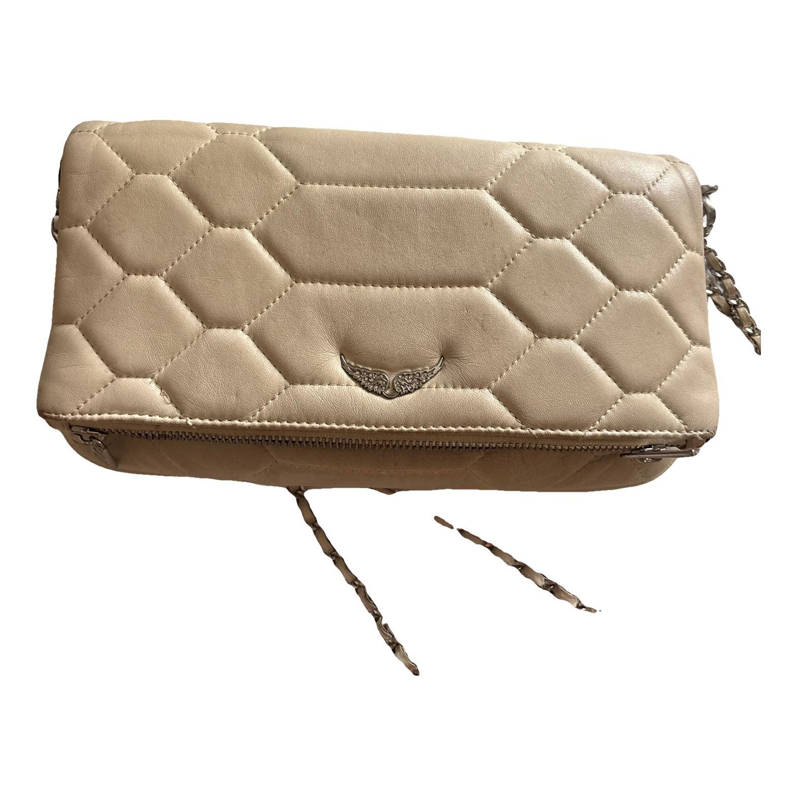 Rock leather clutch bag