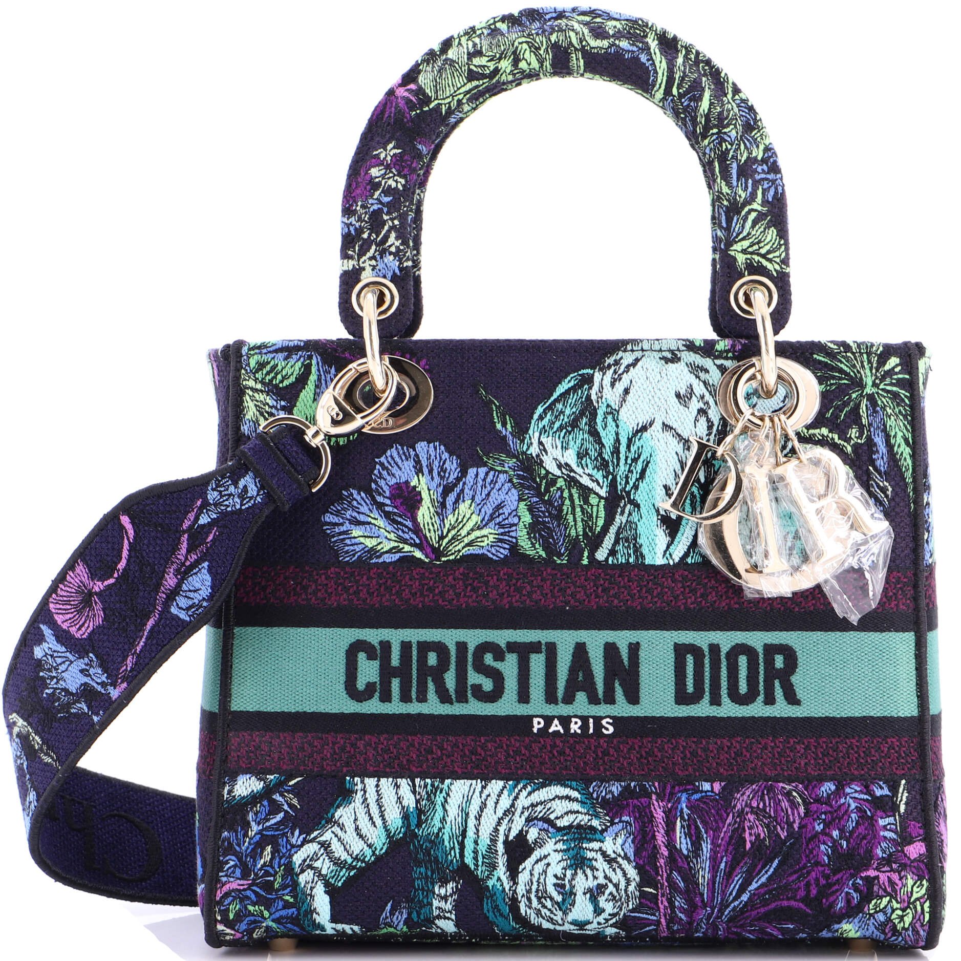 Dior Lady D-Lite Bag Embroidered Canvas Medium