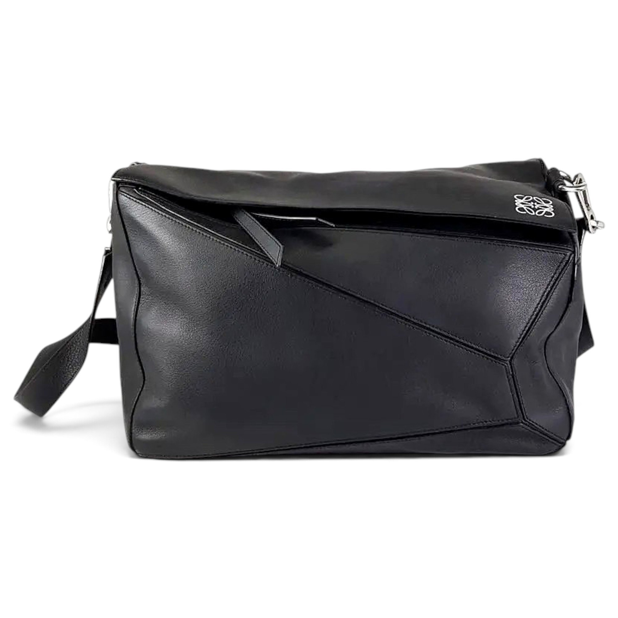 Puzzle leather handbag