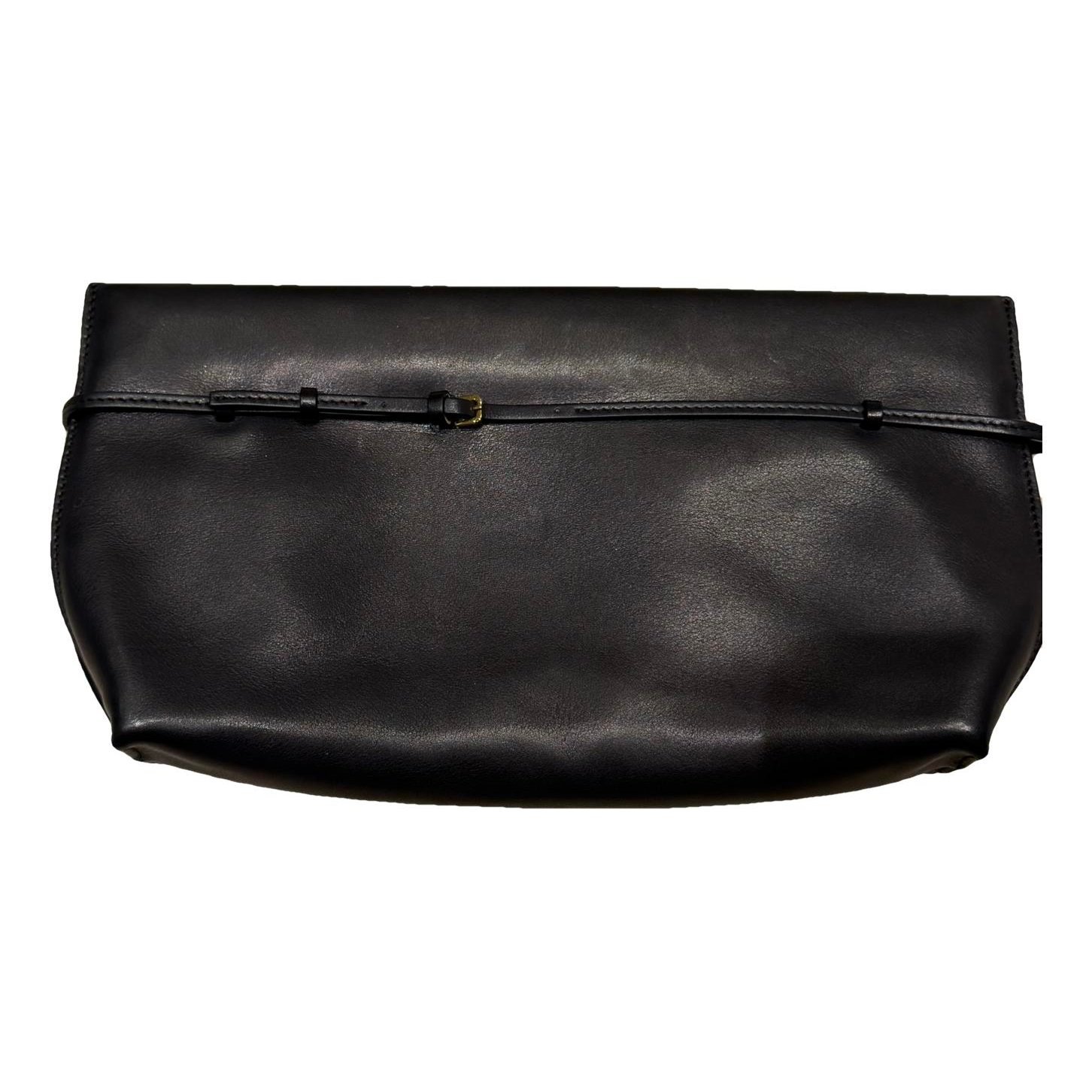 Leather clutch bag