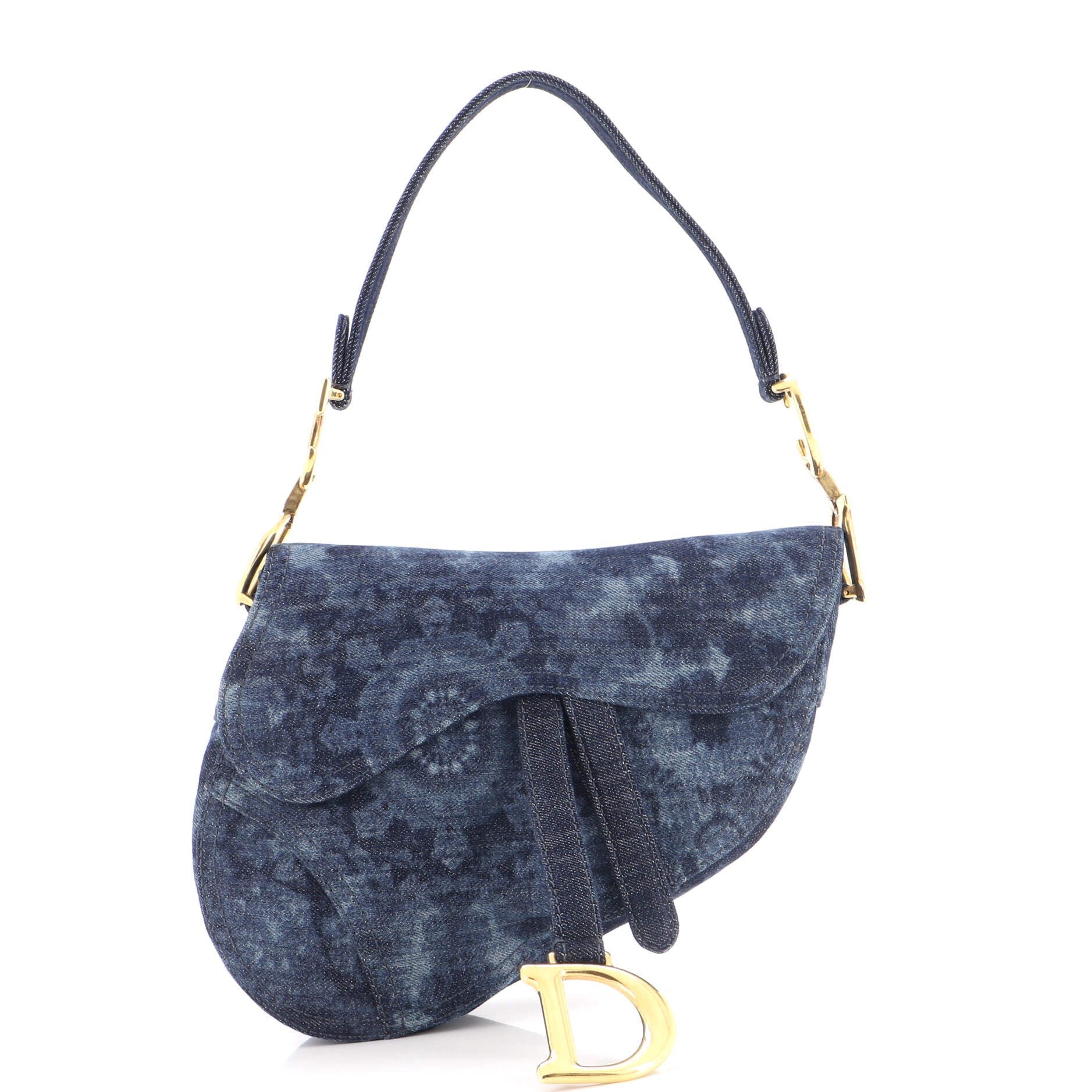 Saddle Bag Tie Dye Printed Denim Medium