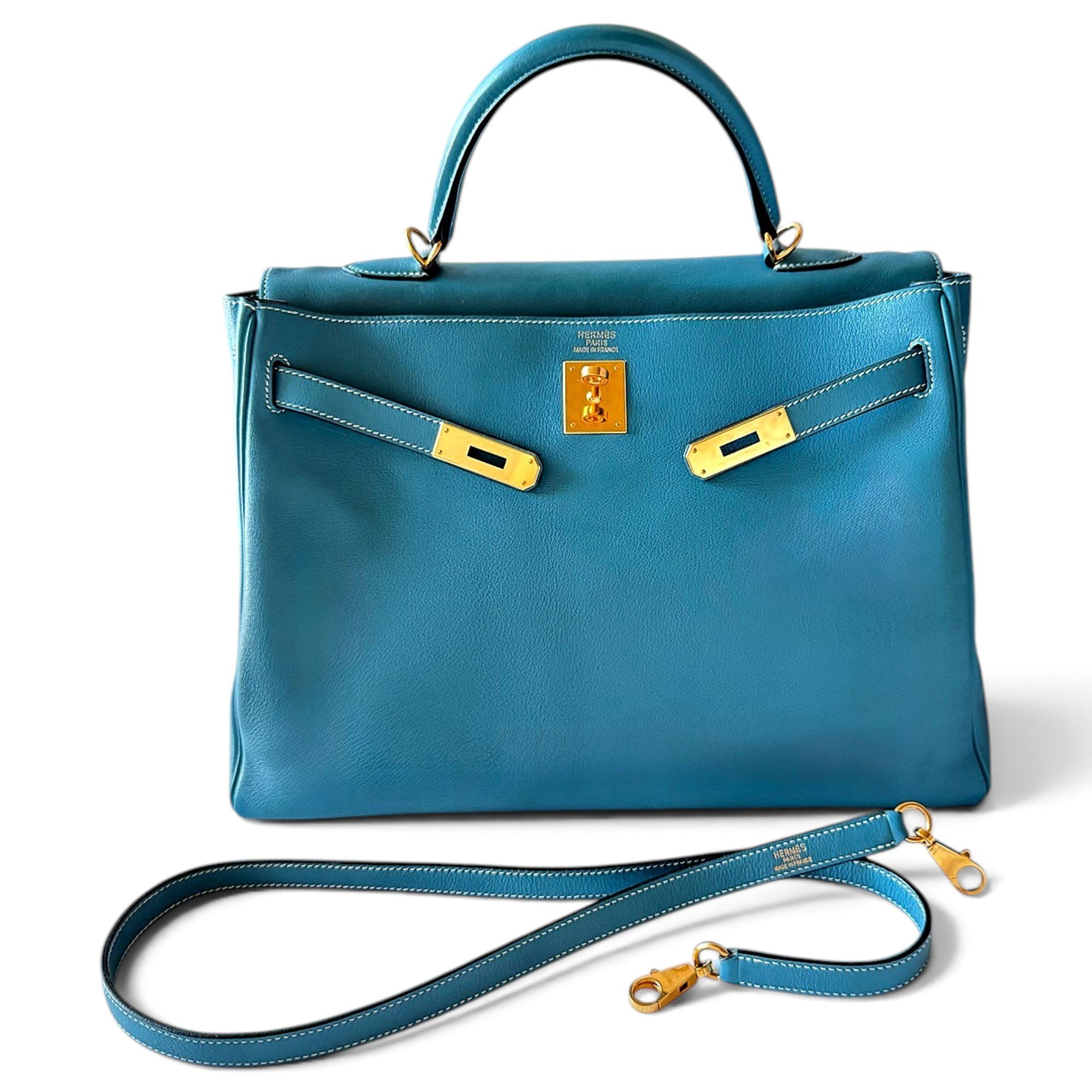 Kelly 35 leather handbag