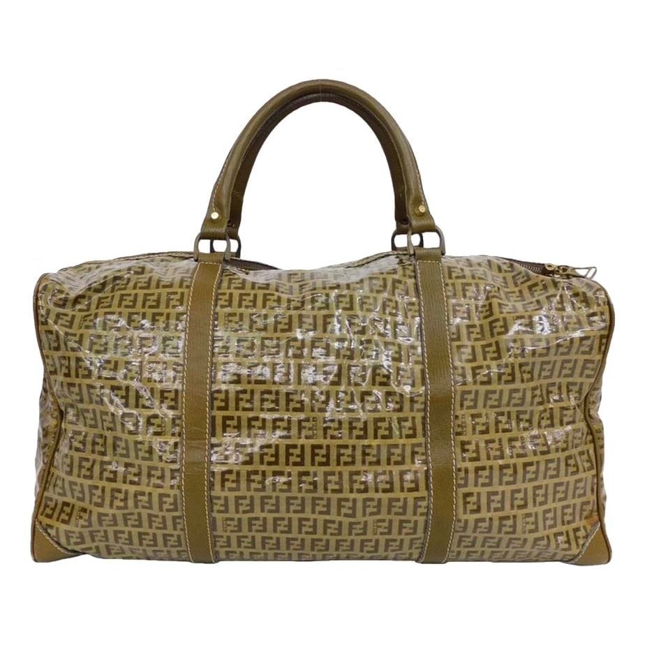 Patent leather travel bag