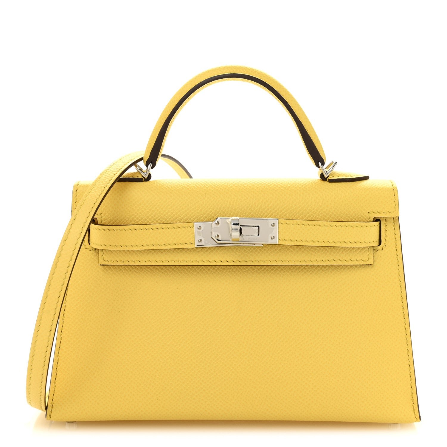 Hermes Epsom Mini Kelly Sellier 20 Jaune Mango