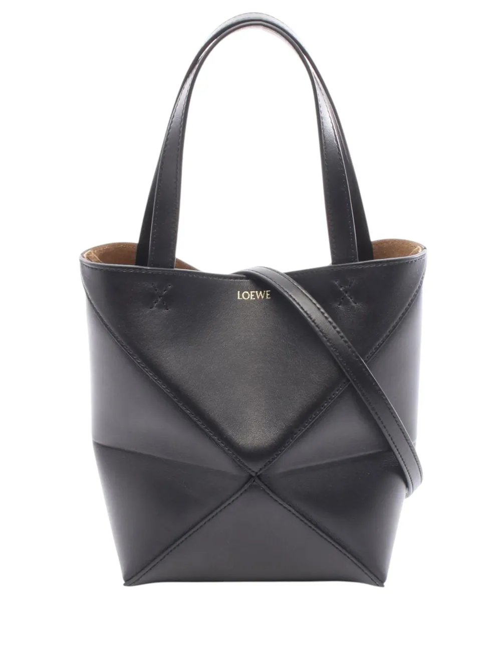 2010-2026 Mini Calfskin Puzzle Fold Tote satchel