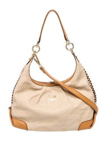 MCM Leather Top Handle Bag
