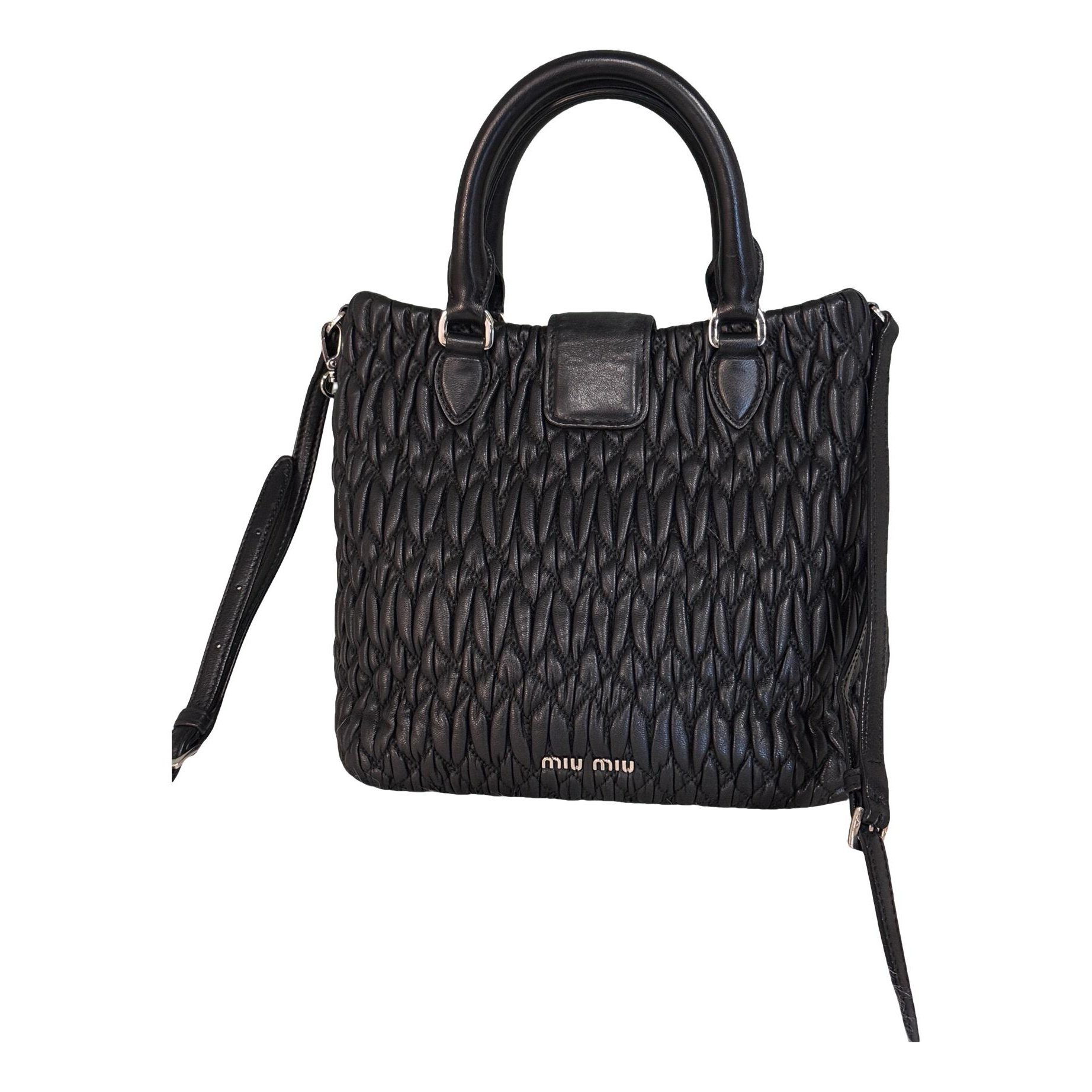 Miu Lady leather handbag