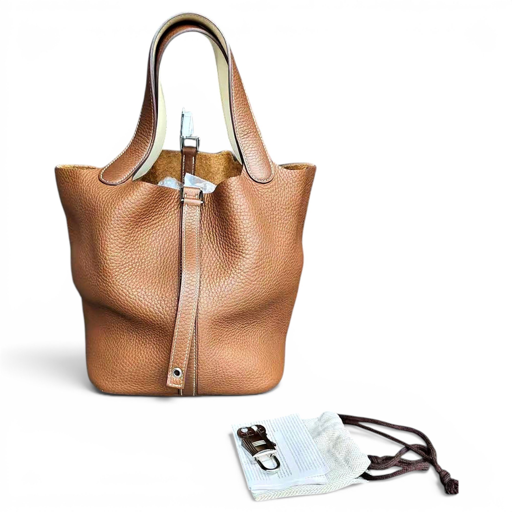 Picotin leather handbag
