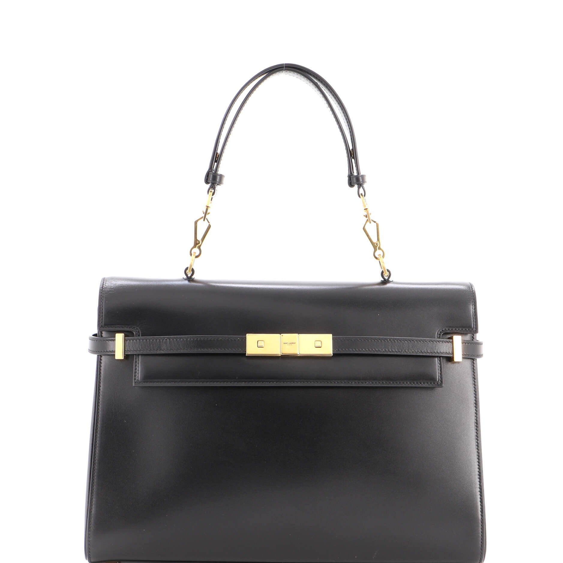 Manhattan Top Handle Flap Bag Leather Medium
