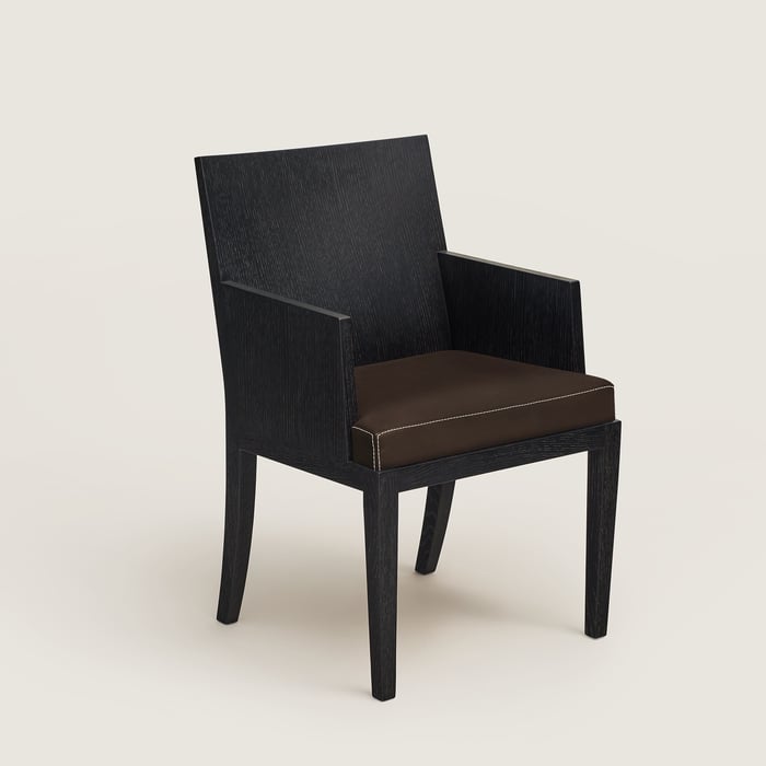 Ébène Reeditions J.-m. Frank Par Hermès Chair With Armrests