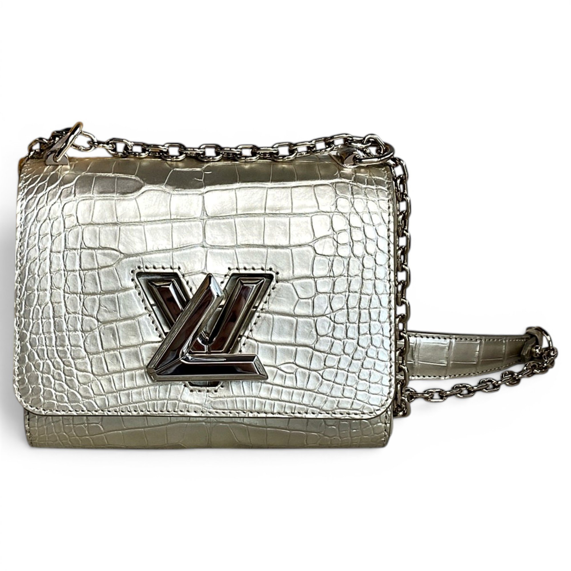 Twist leather handbag