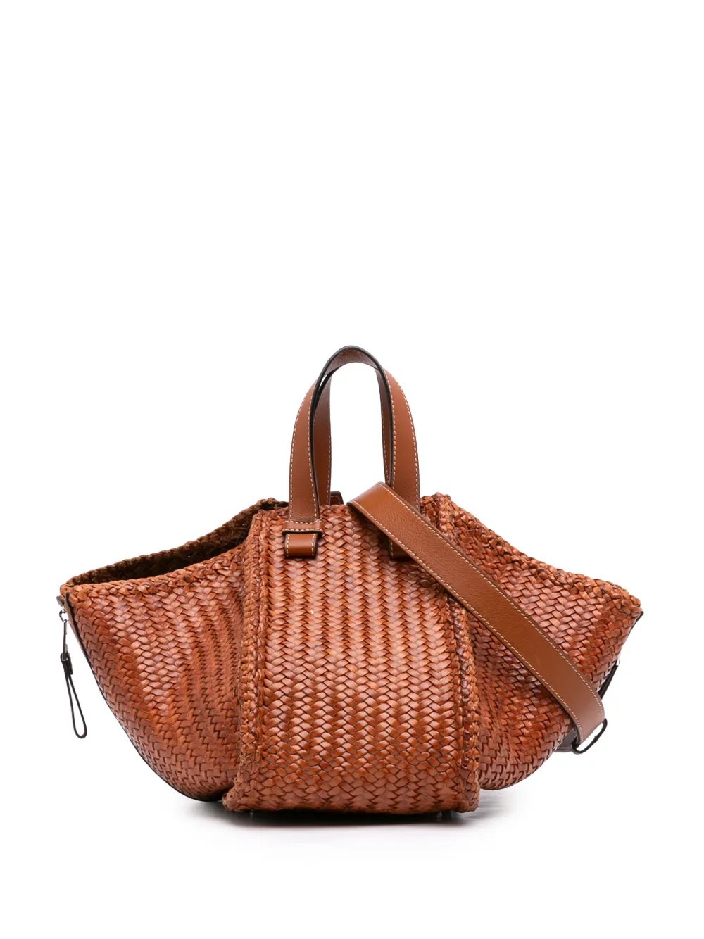 2019 Medium Woven Calfskin Hammock satchel