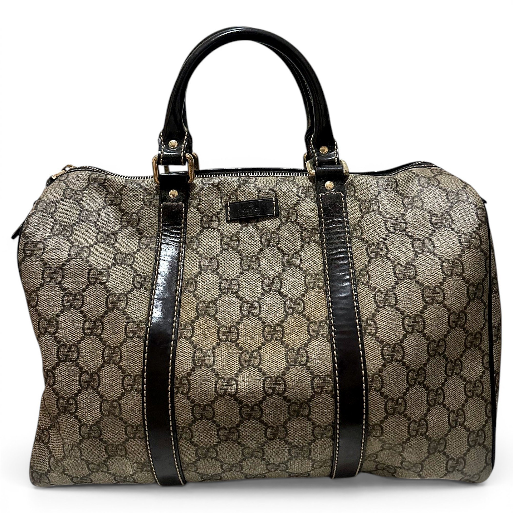 Boston leather bowling bag