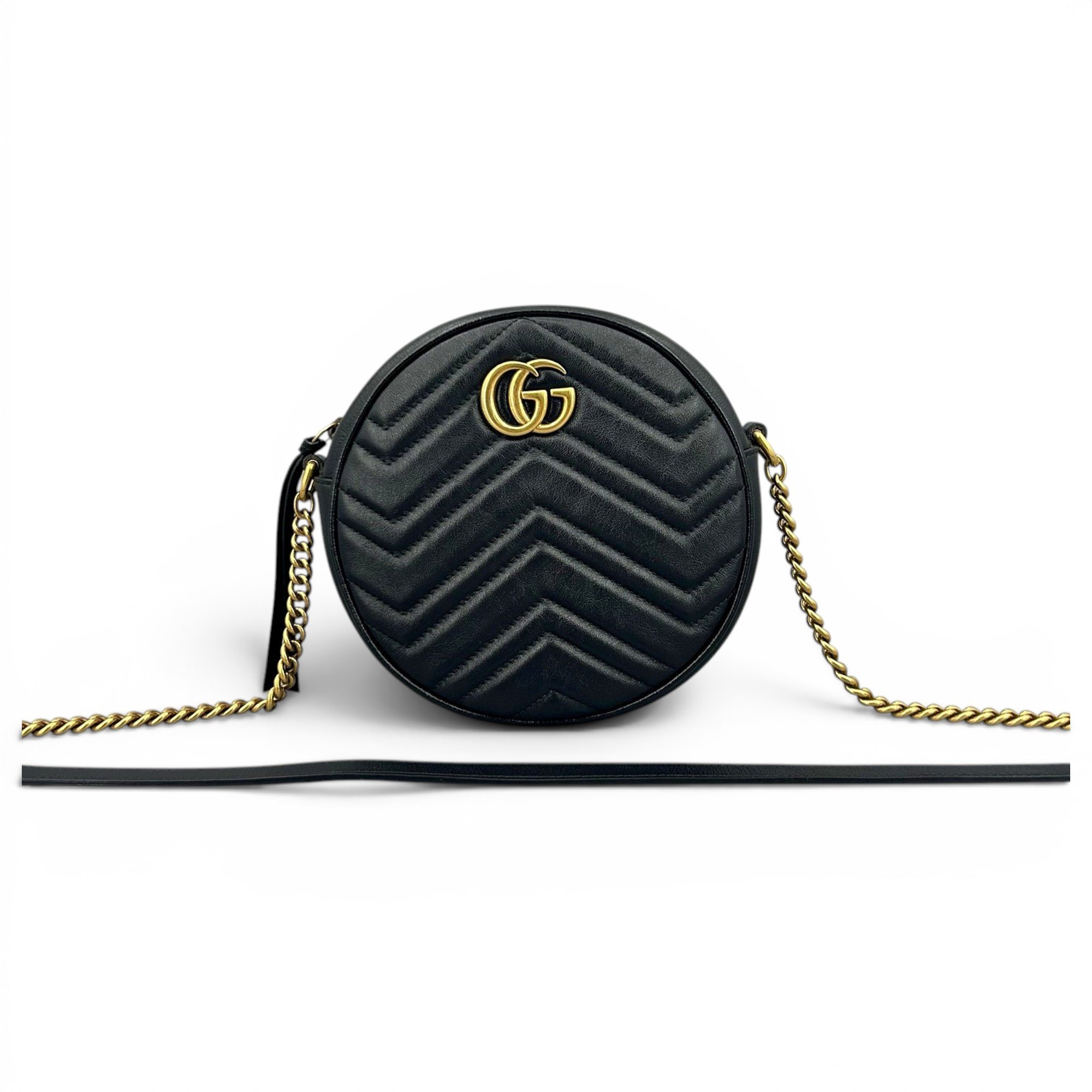 GG Marmont Round leather crossbody bag