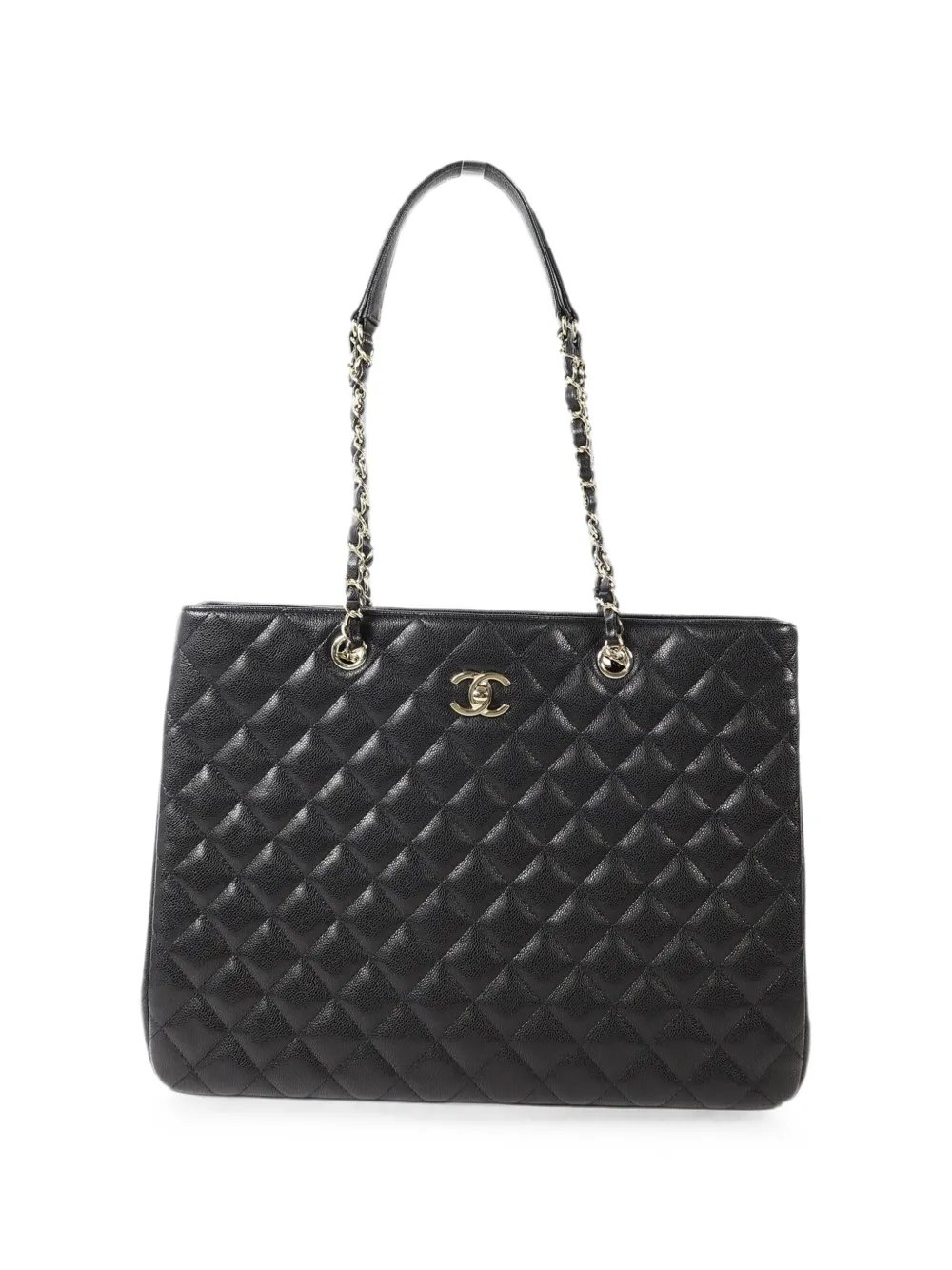 quilted CC turn-lock tote bag