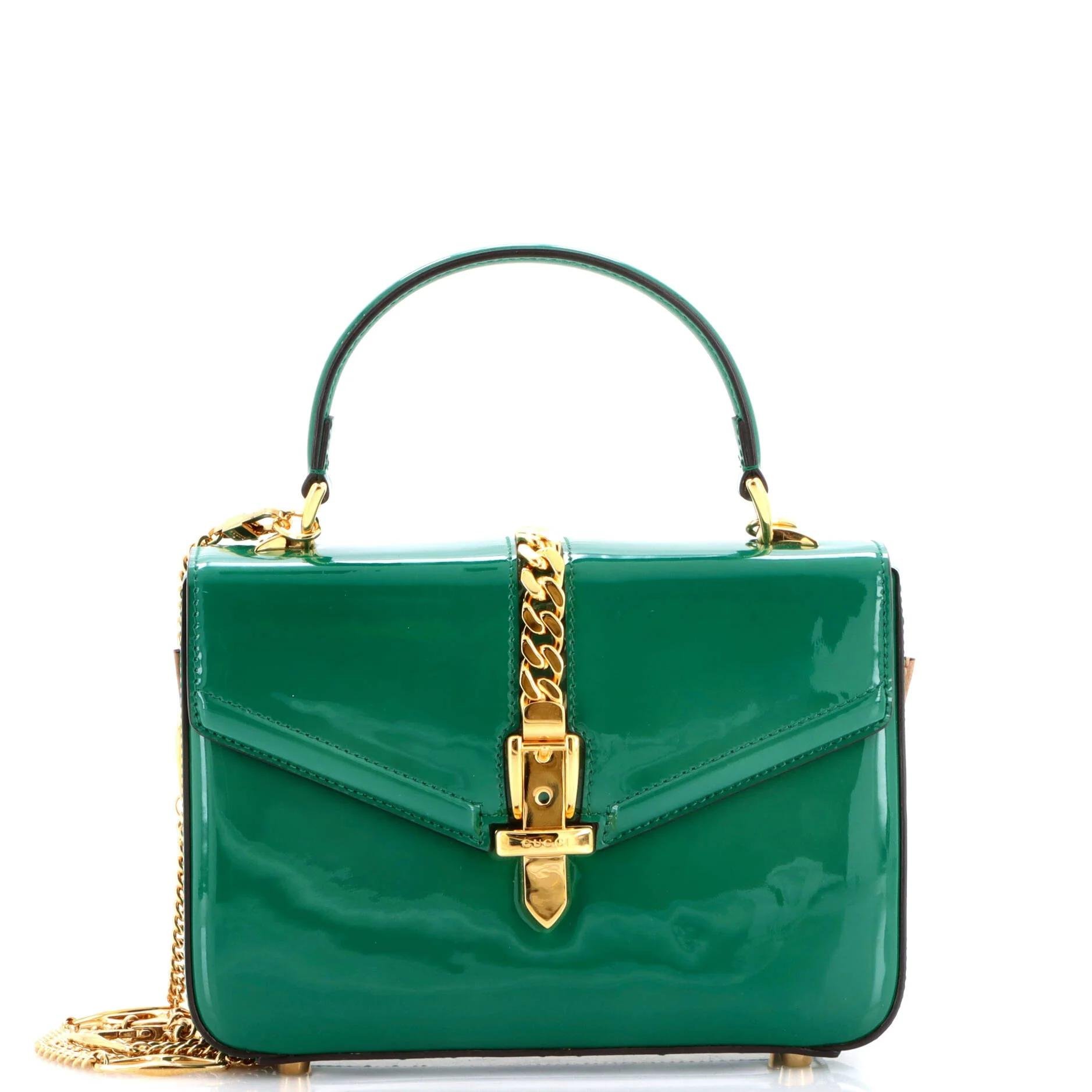 Patent leather handbag