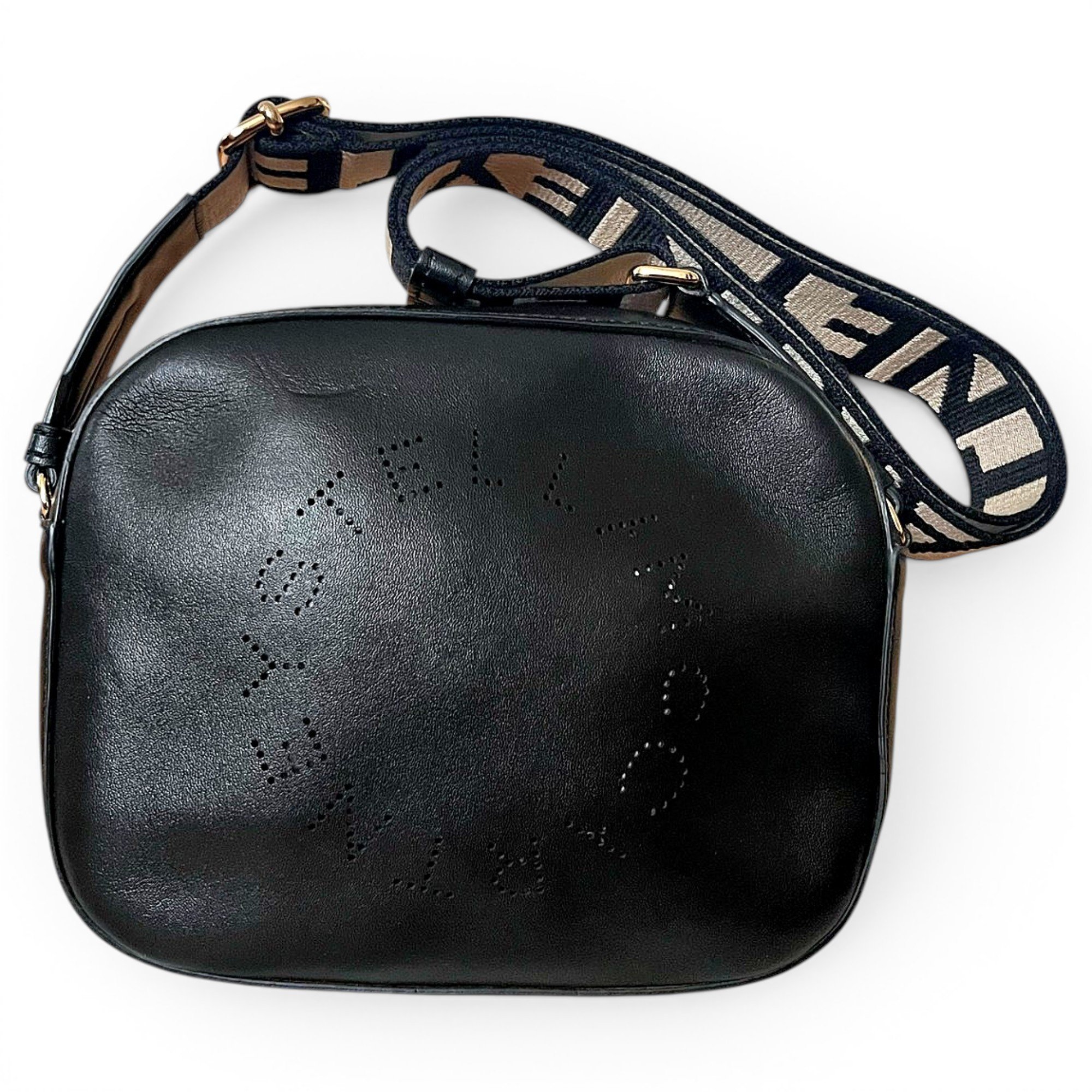 Logo vegan leather crossbody bag