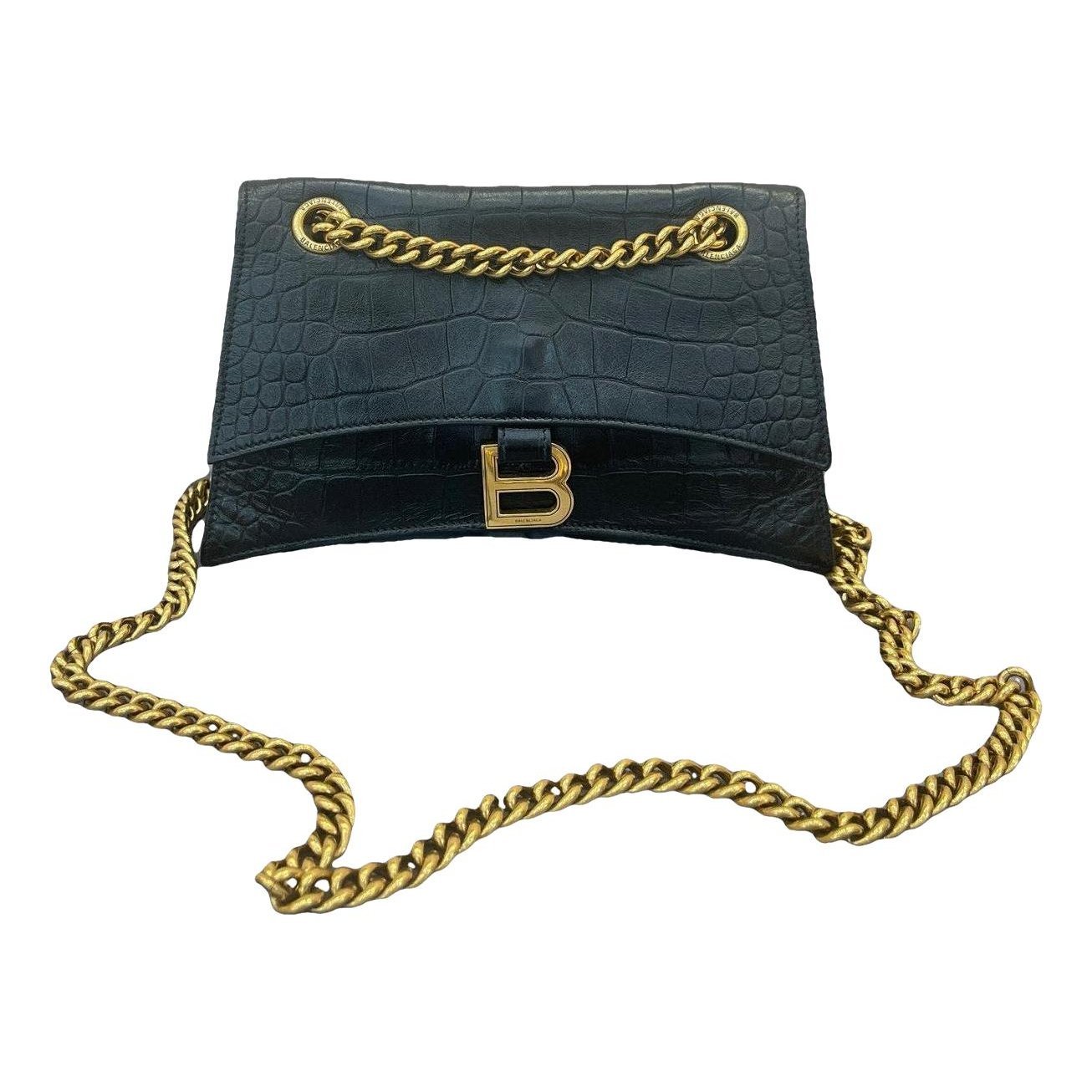 Crush leather handbag