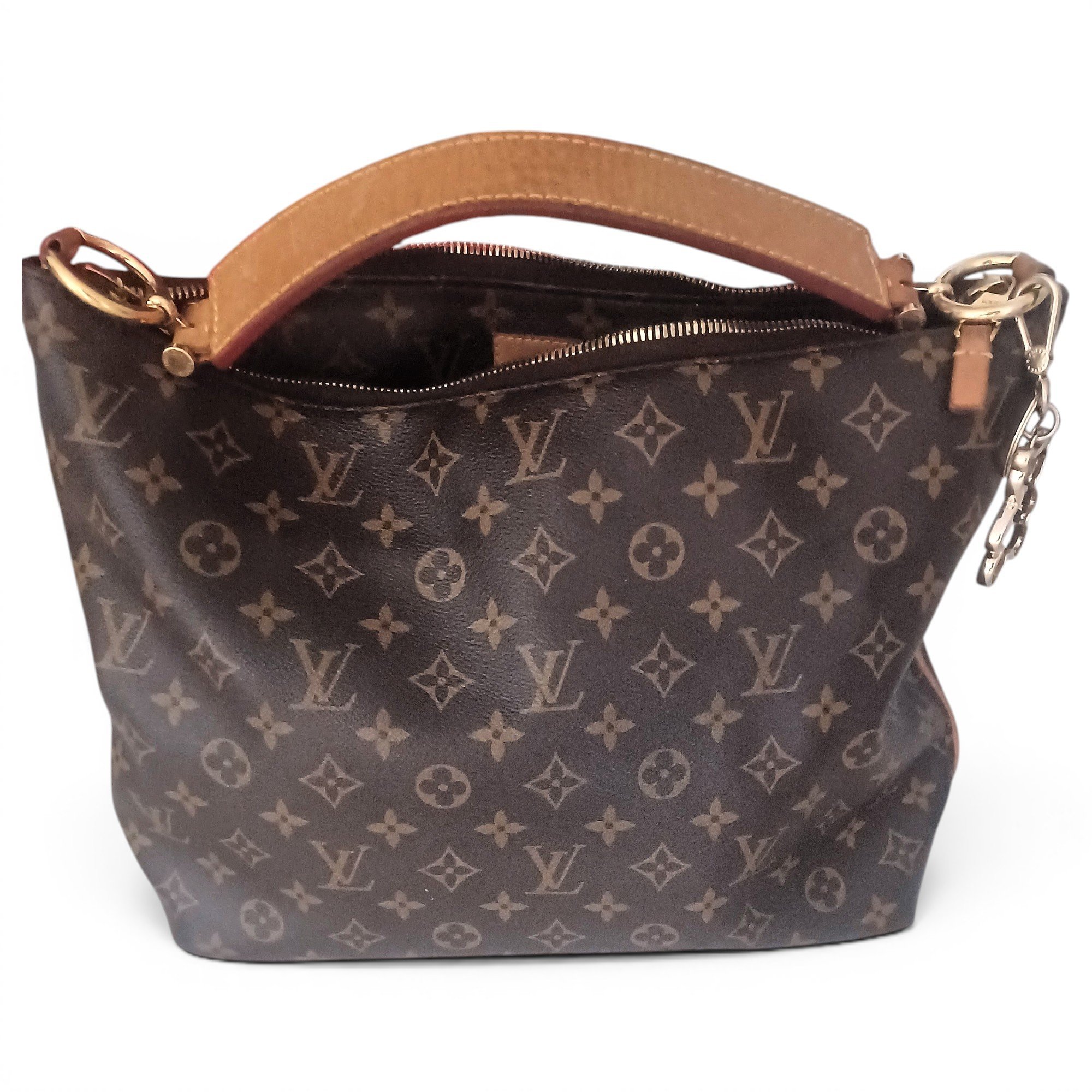 Graceful leather handbag
