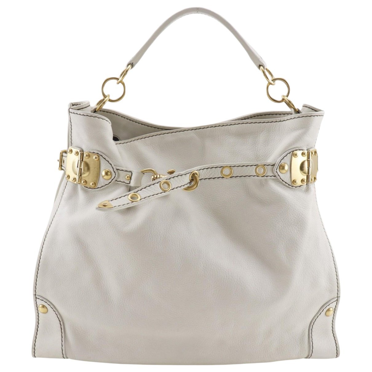 Madras leather crossbody bag