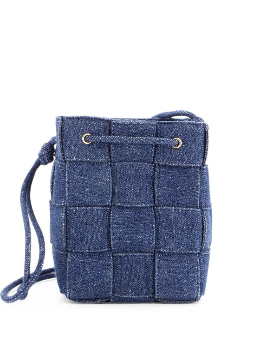 Cassette Maxi Intrecciato Denim Small bucket bag